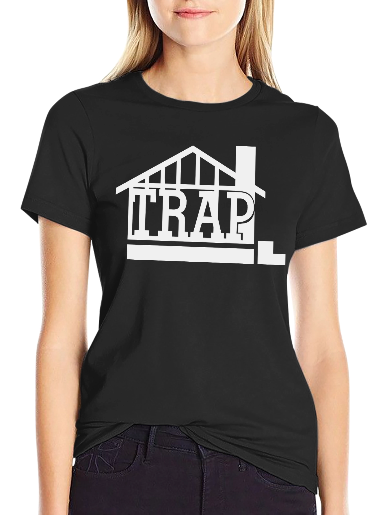 Trap House Black Graphic Tee