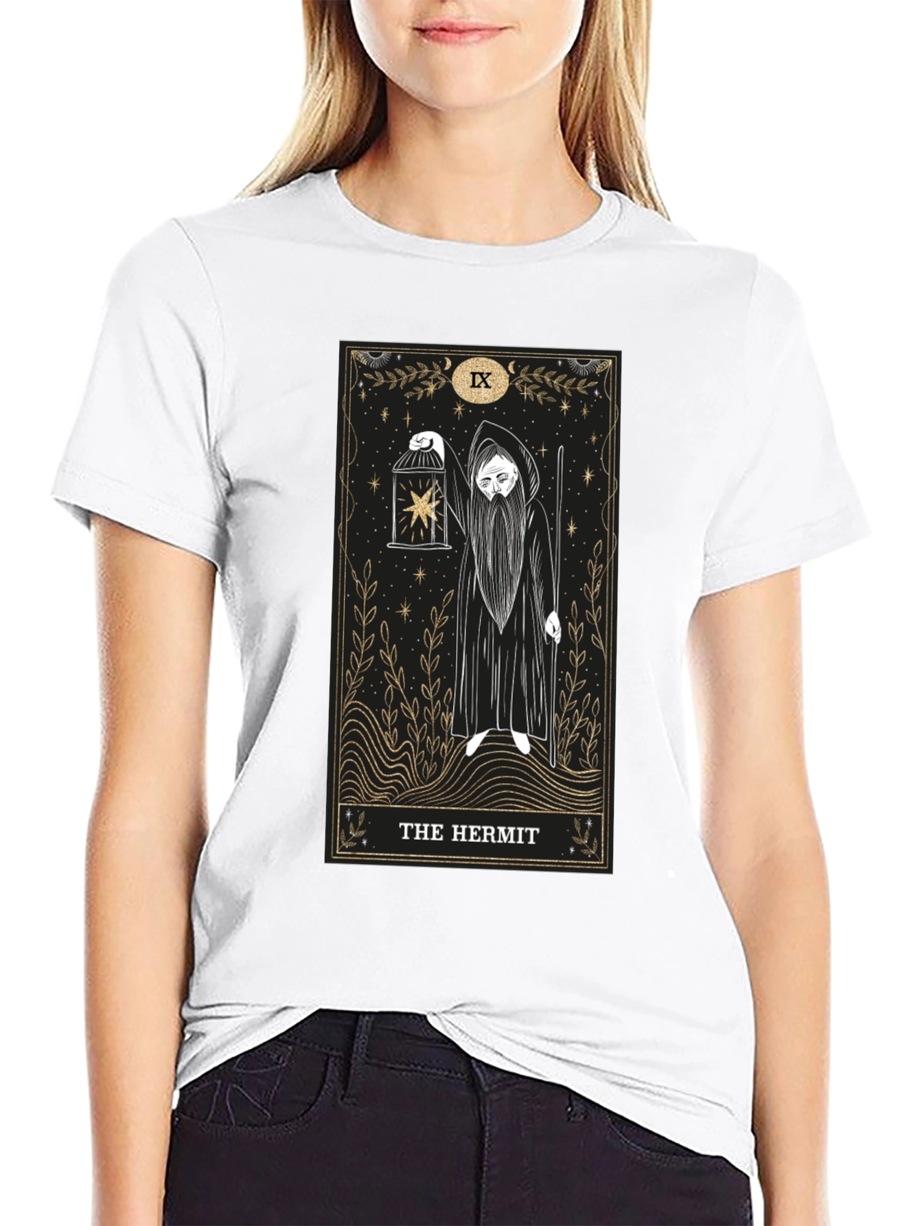 The Hermit Tarot Card Graphic T-Shirt