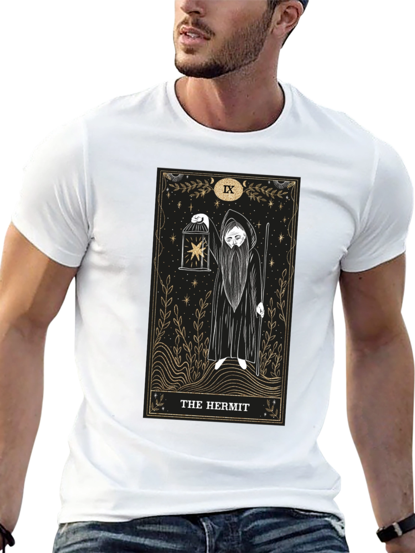 The Hermit Tarot Card Graphic T-Shirt