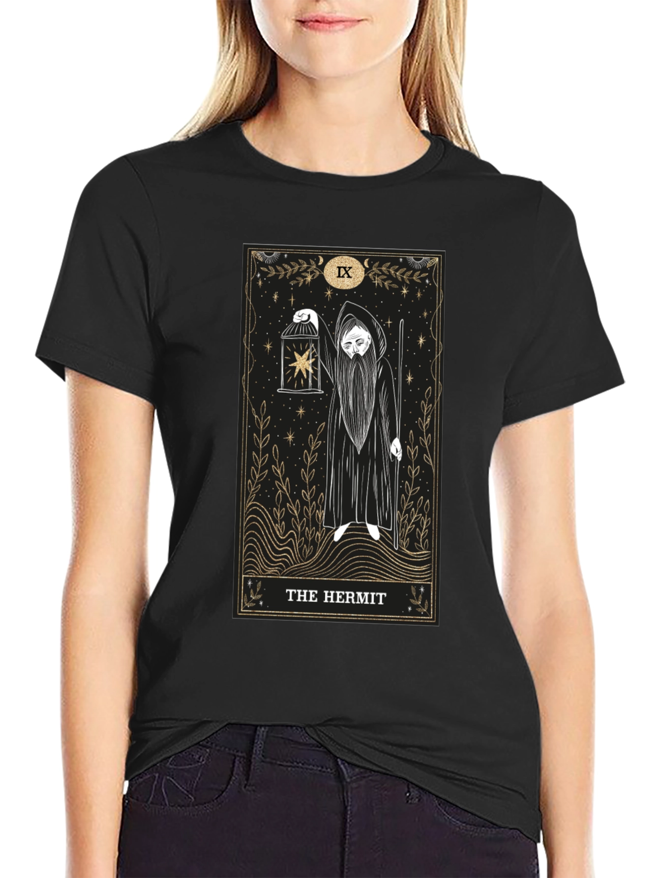 The Hermit Tarot Card Graphic T-Shirt