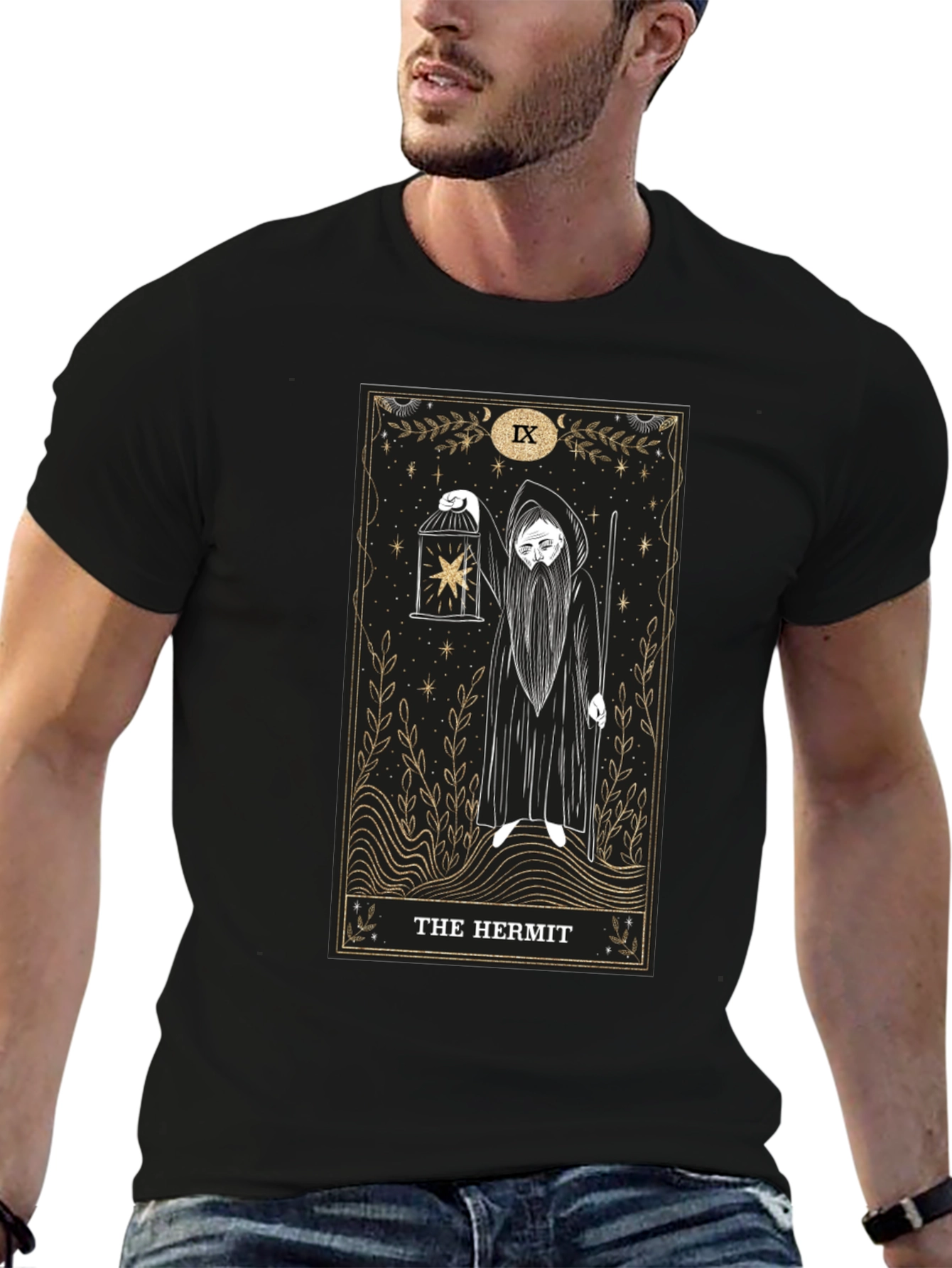 The Hermit Tarot Card Graphic T-Shirt