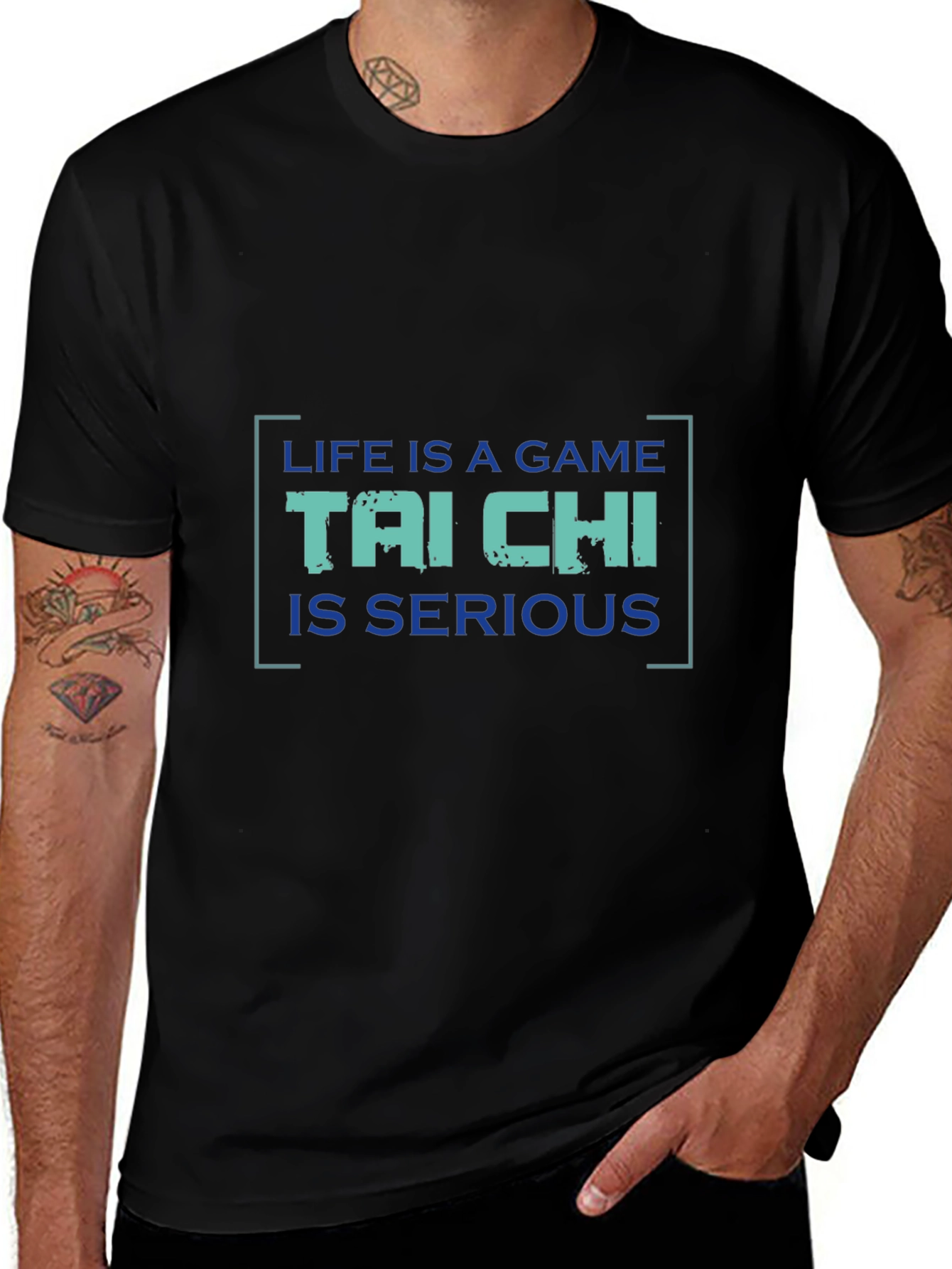 Tai Chi Graphic Tee: Life is a Game Seriously