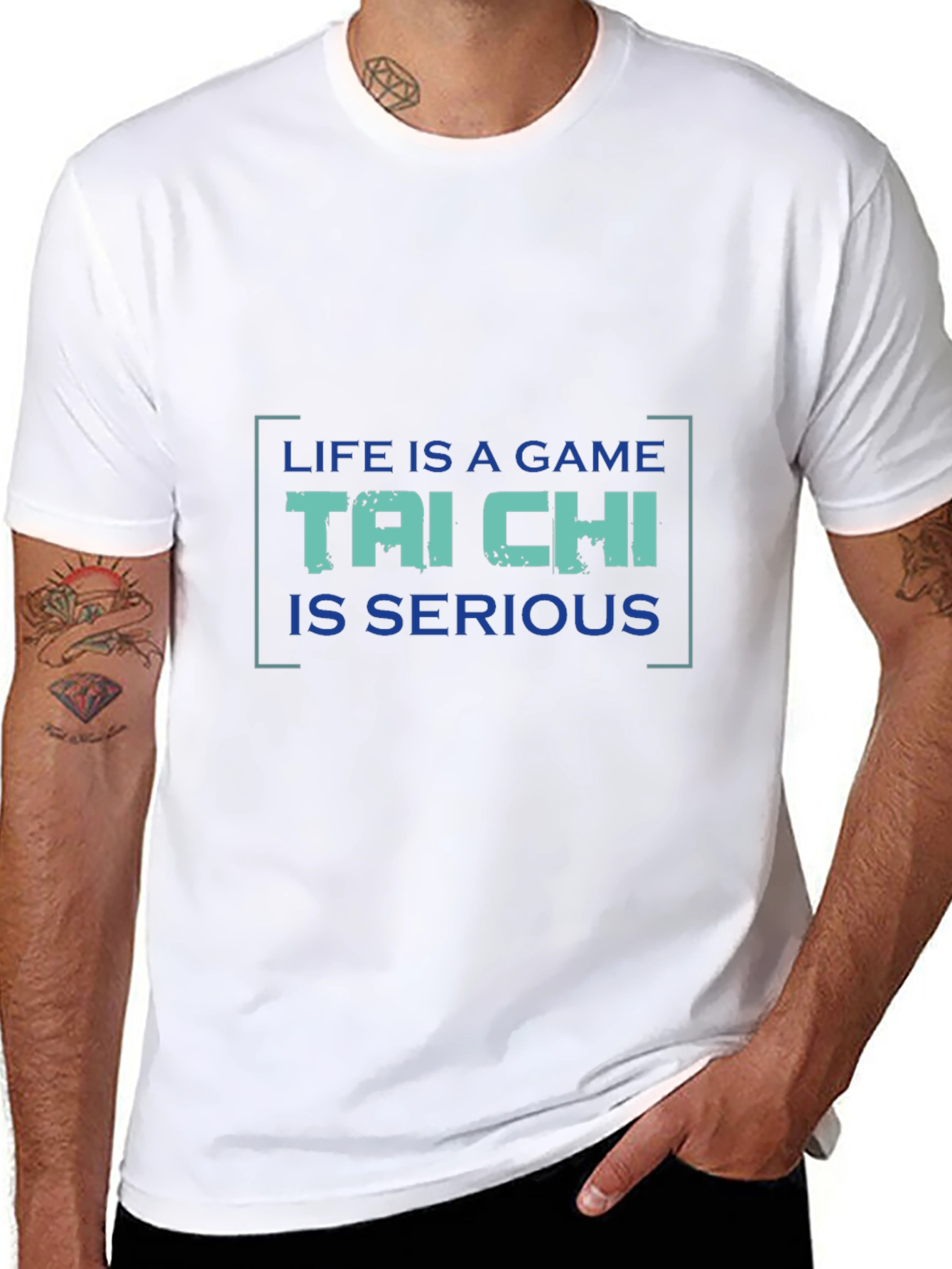 Tai Chi Graphic Tee: Life is a Game Seriously