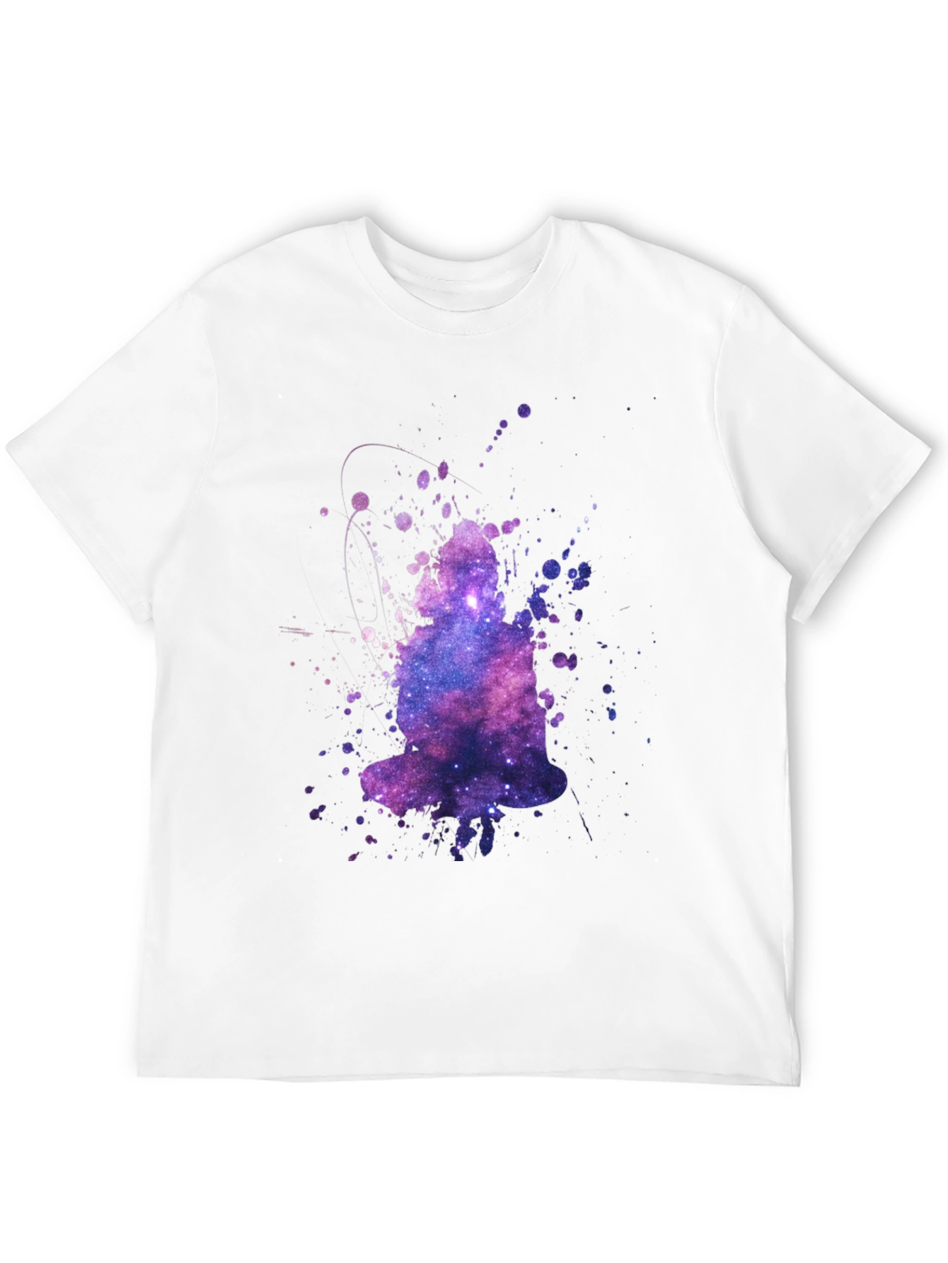 Galaxy Buddha Graphic T-Shirt - Trendy Crew Neck Tee