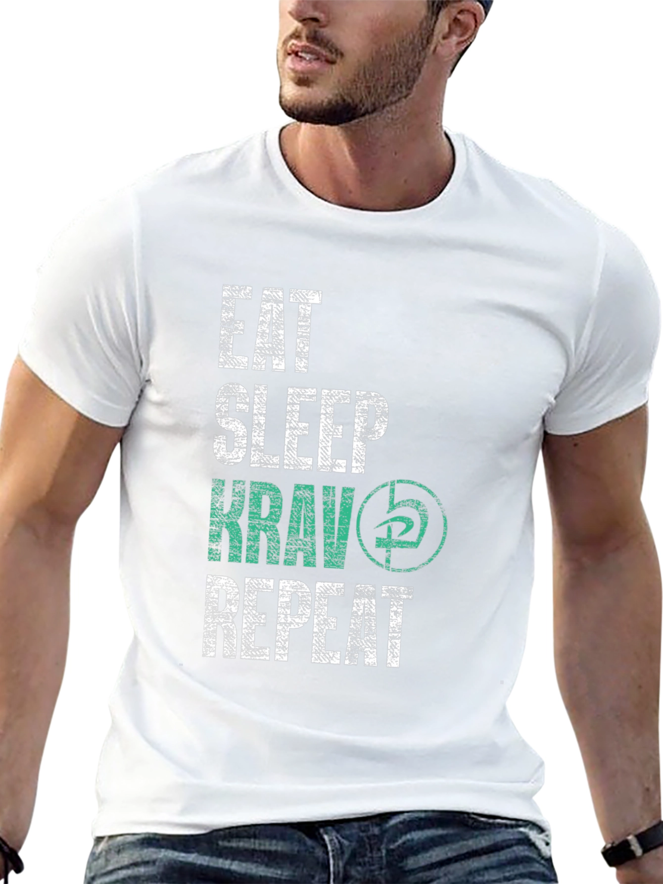 Eat Sleep Krav Repeat Black T-Shirt