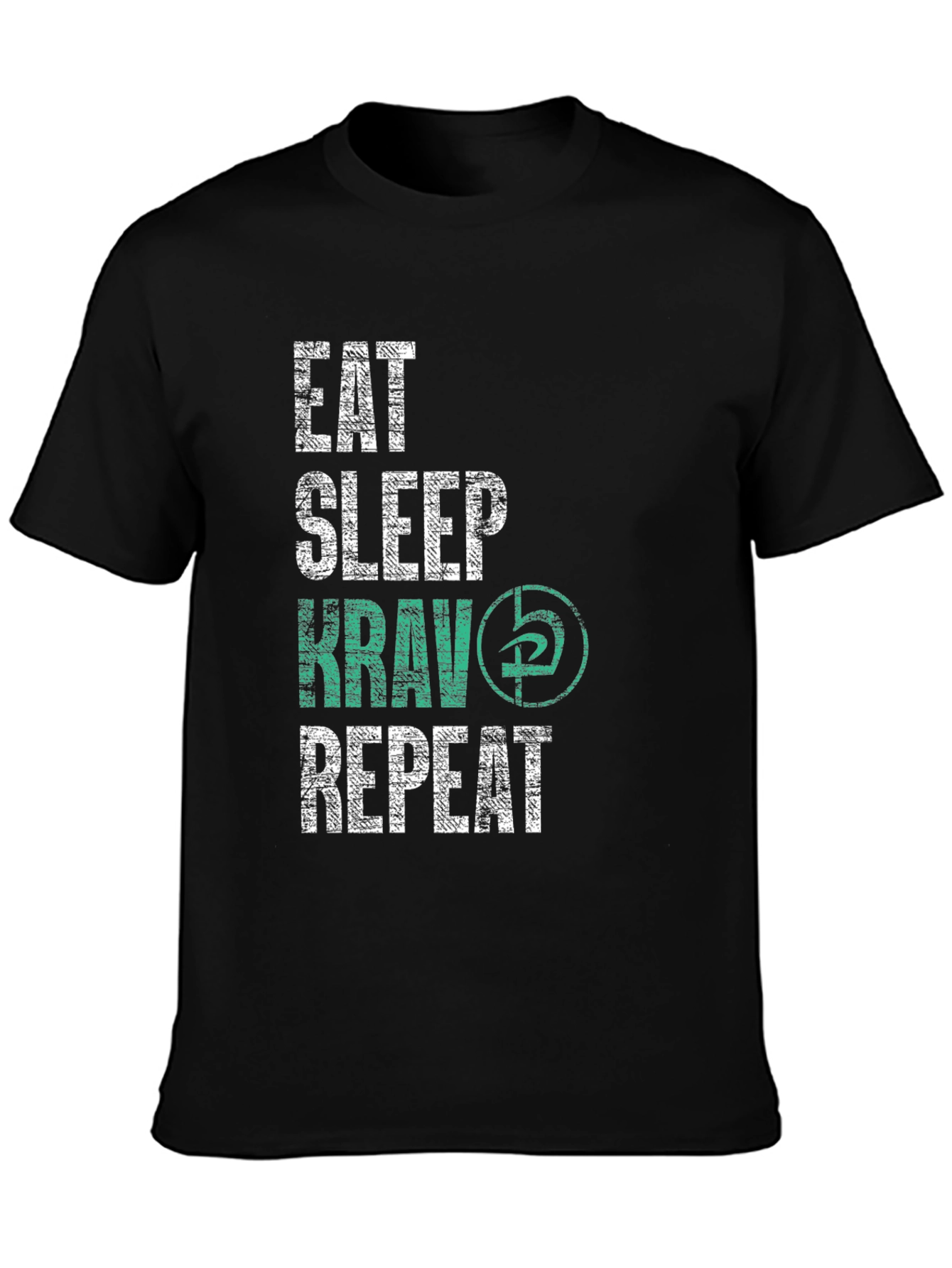 Eat Sleep Krav Repeat Black T-Shirt