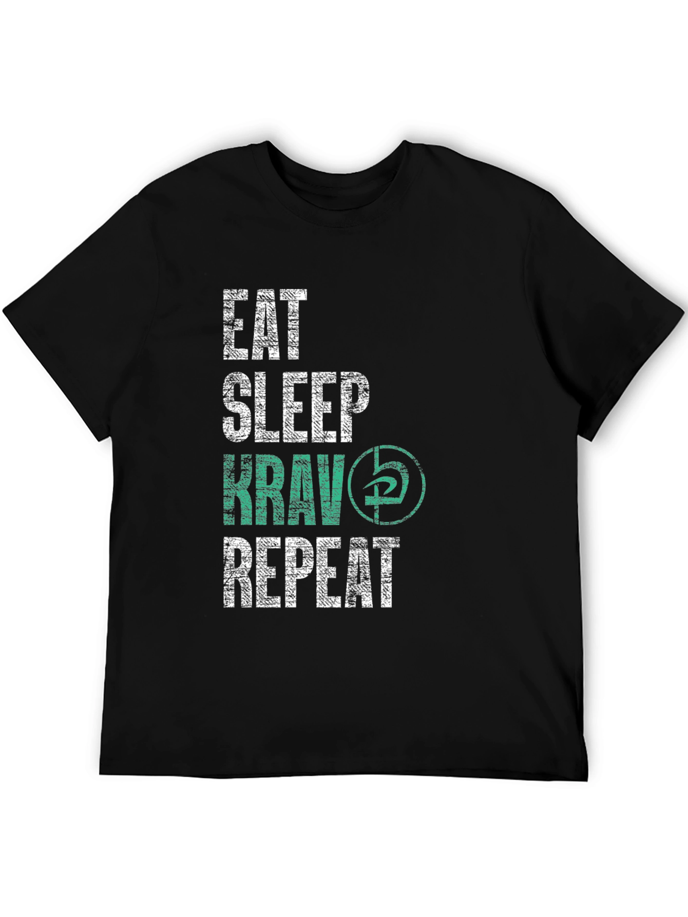 Eat Sleep Krav Repeat Black T-Shirt