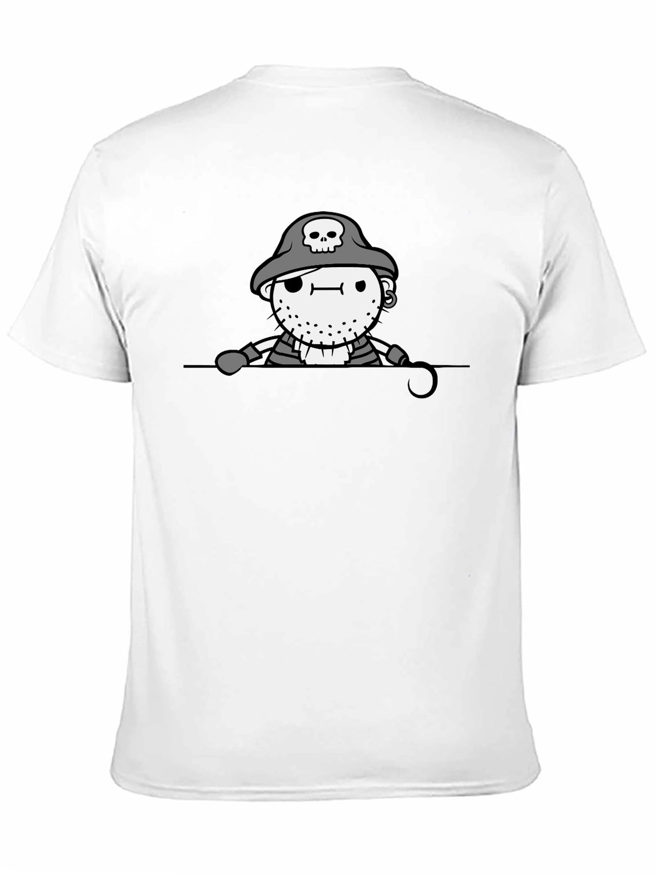 Pirate Graphic Print Black T-Shirt