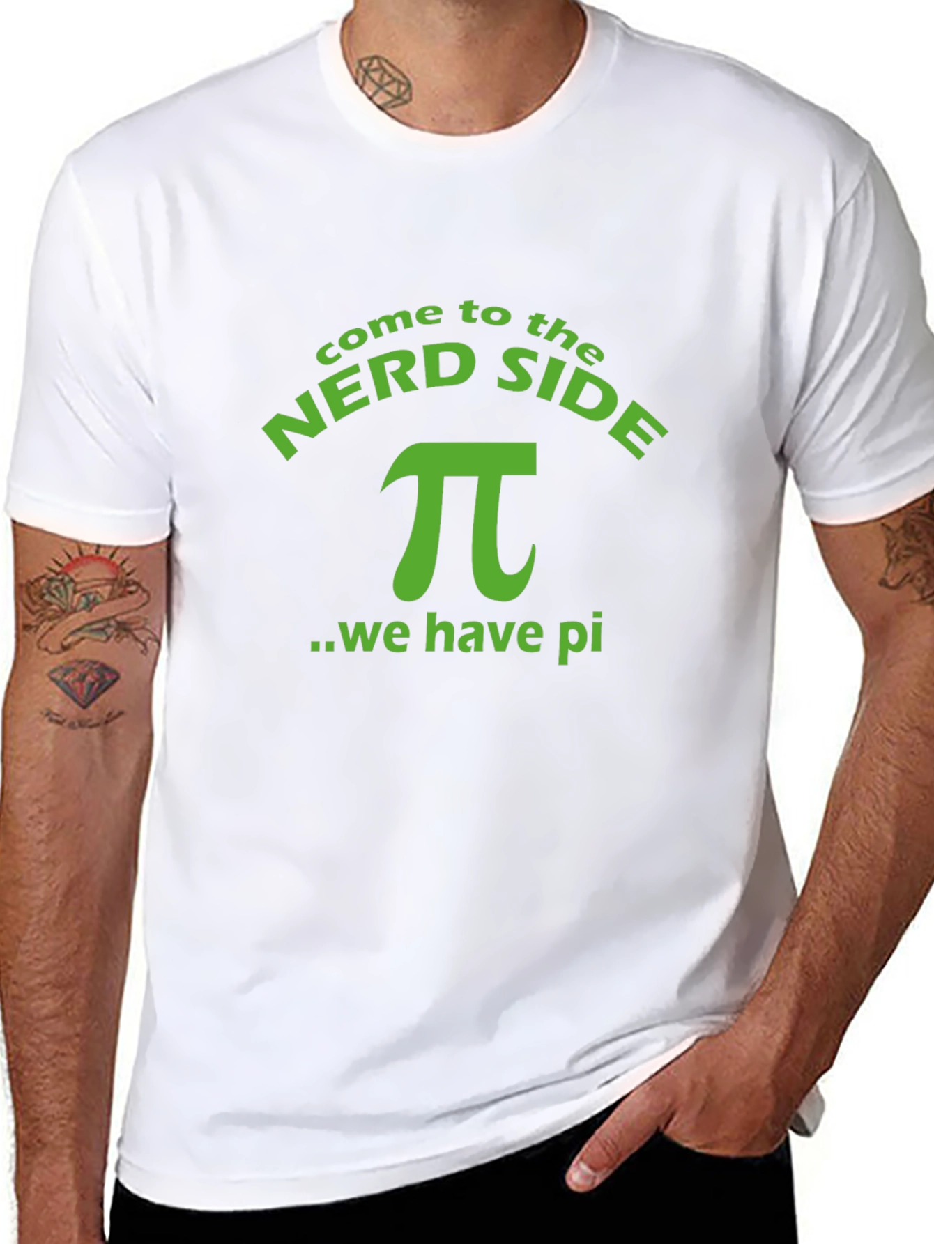 Nerd Side Pi T-Shirt - Soft Cotton Tee