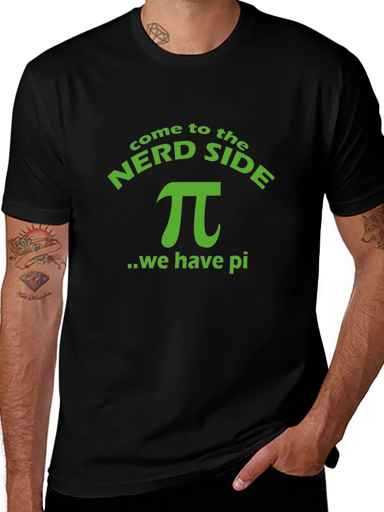 Nerd Side Pi T-Shirt - Soft Cotton Tee