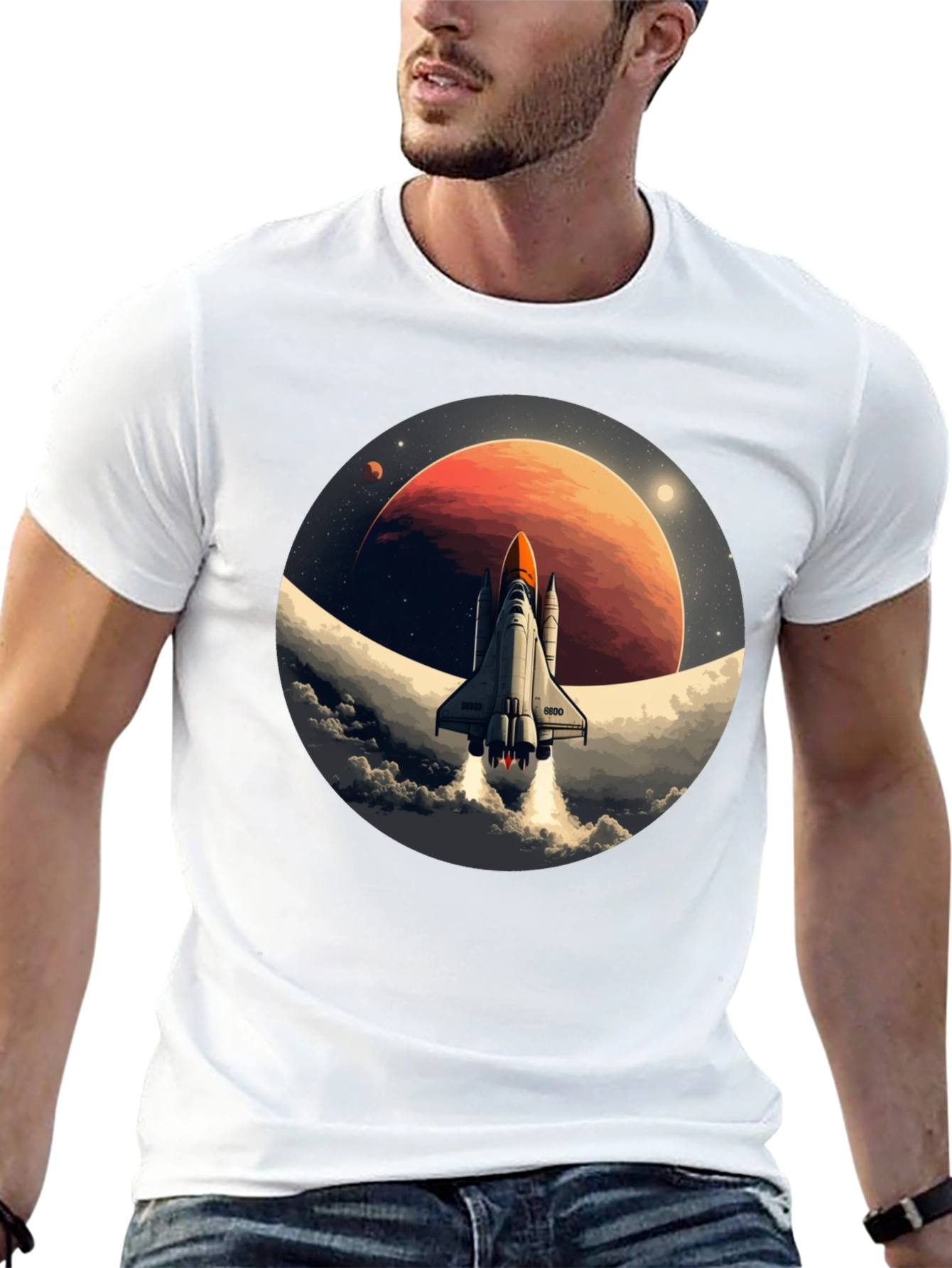 Space Shuttle Blast Off Graphic Tee