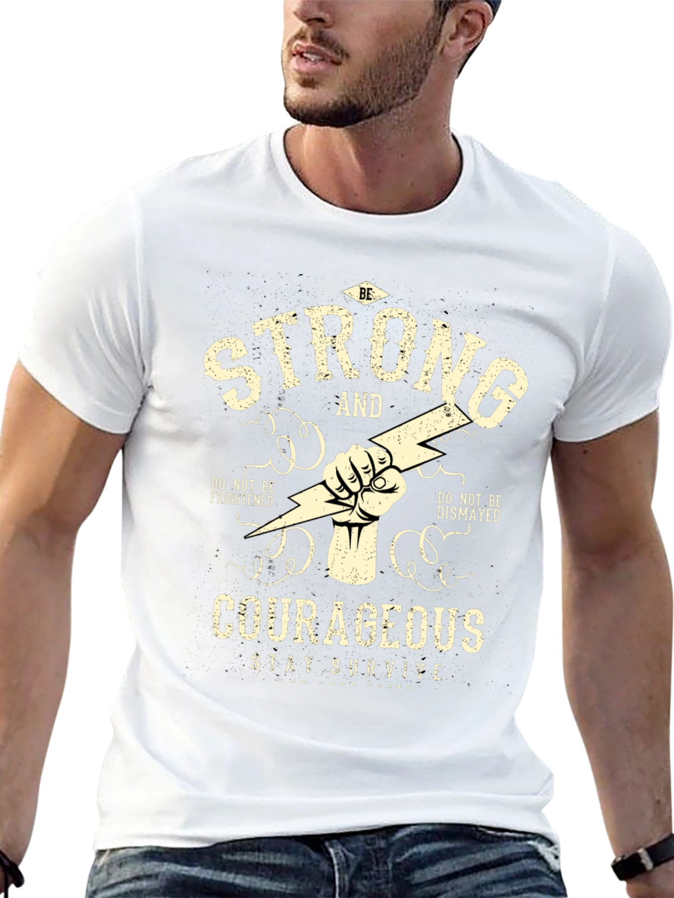 Strong and Courageous Graphic T-Shirt