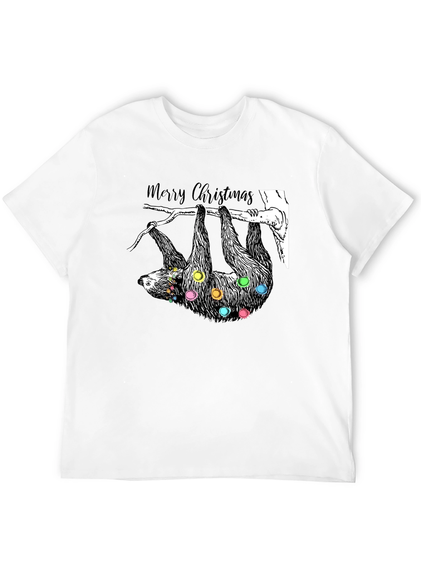 Festive Sloth Christmas T-Shirt