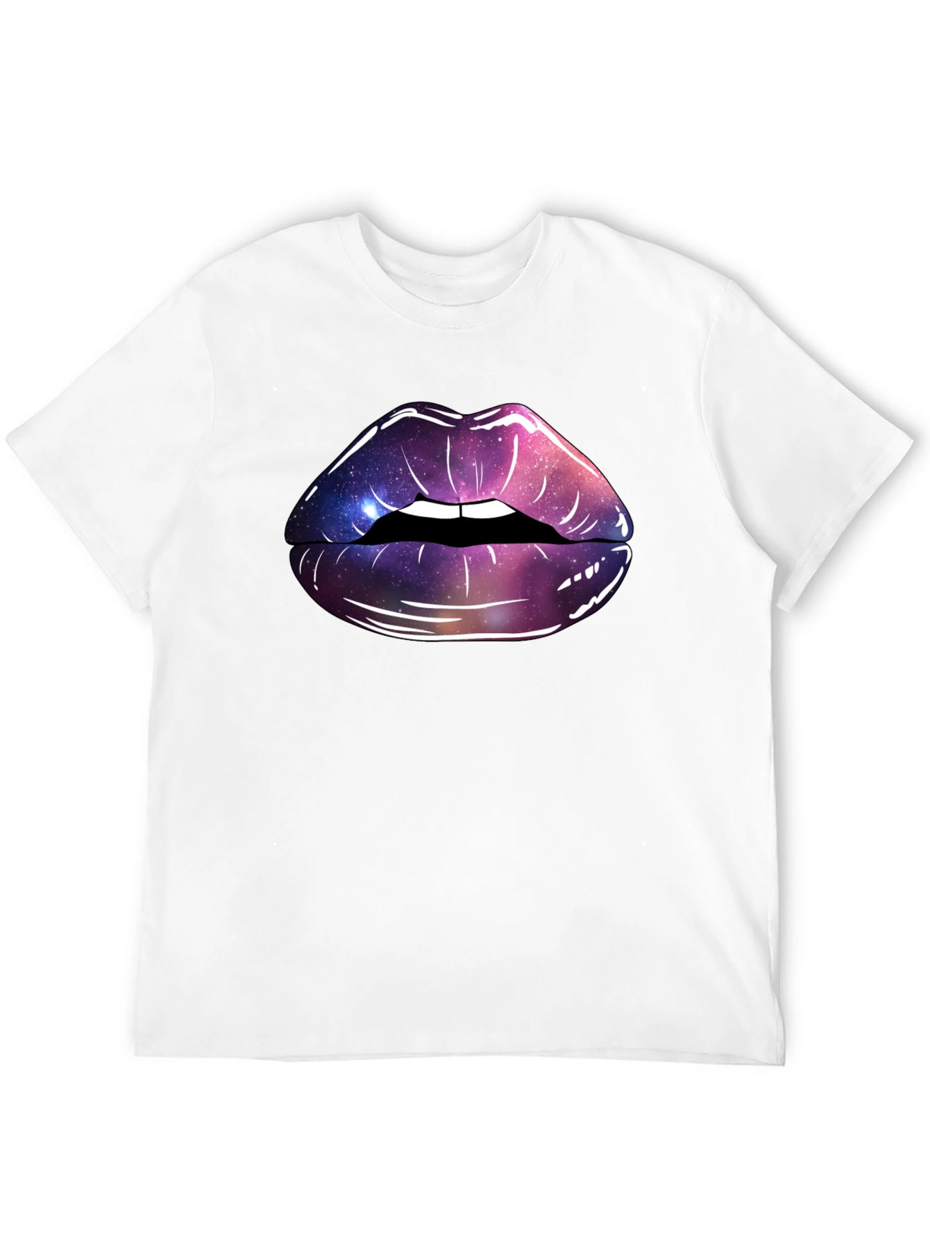Galaxy Lips Graphic Tee - Black Unisex T-Shirt