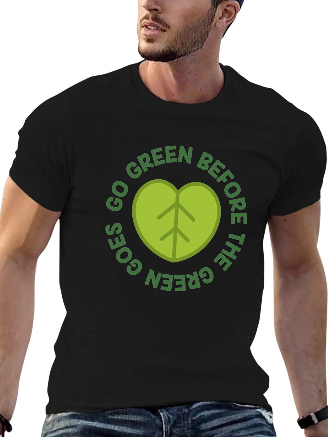 Go Green T-Shirt - Organic Eco Friendly Design