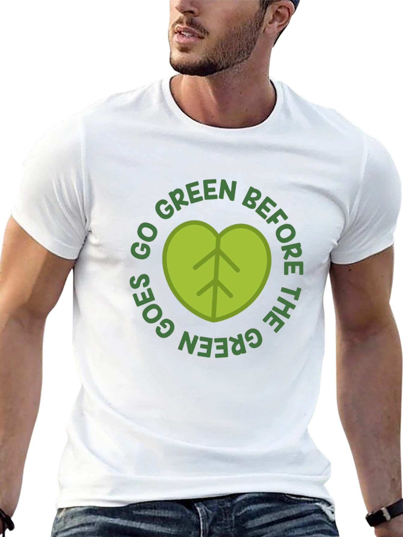 Go Green T-Shirt - Organic Eco Friendly Design