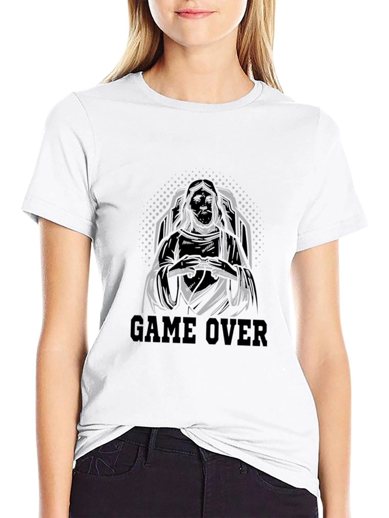 Game Over T-Shirt - Grim Reaper Gamer Design