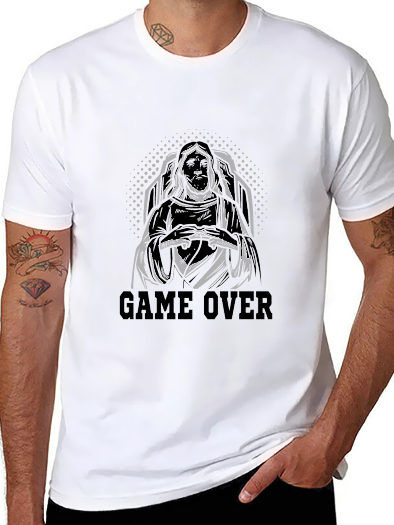 Game Over T-Shirt - Grim Reaper Gamer Design