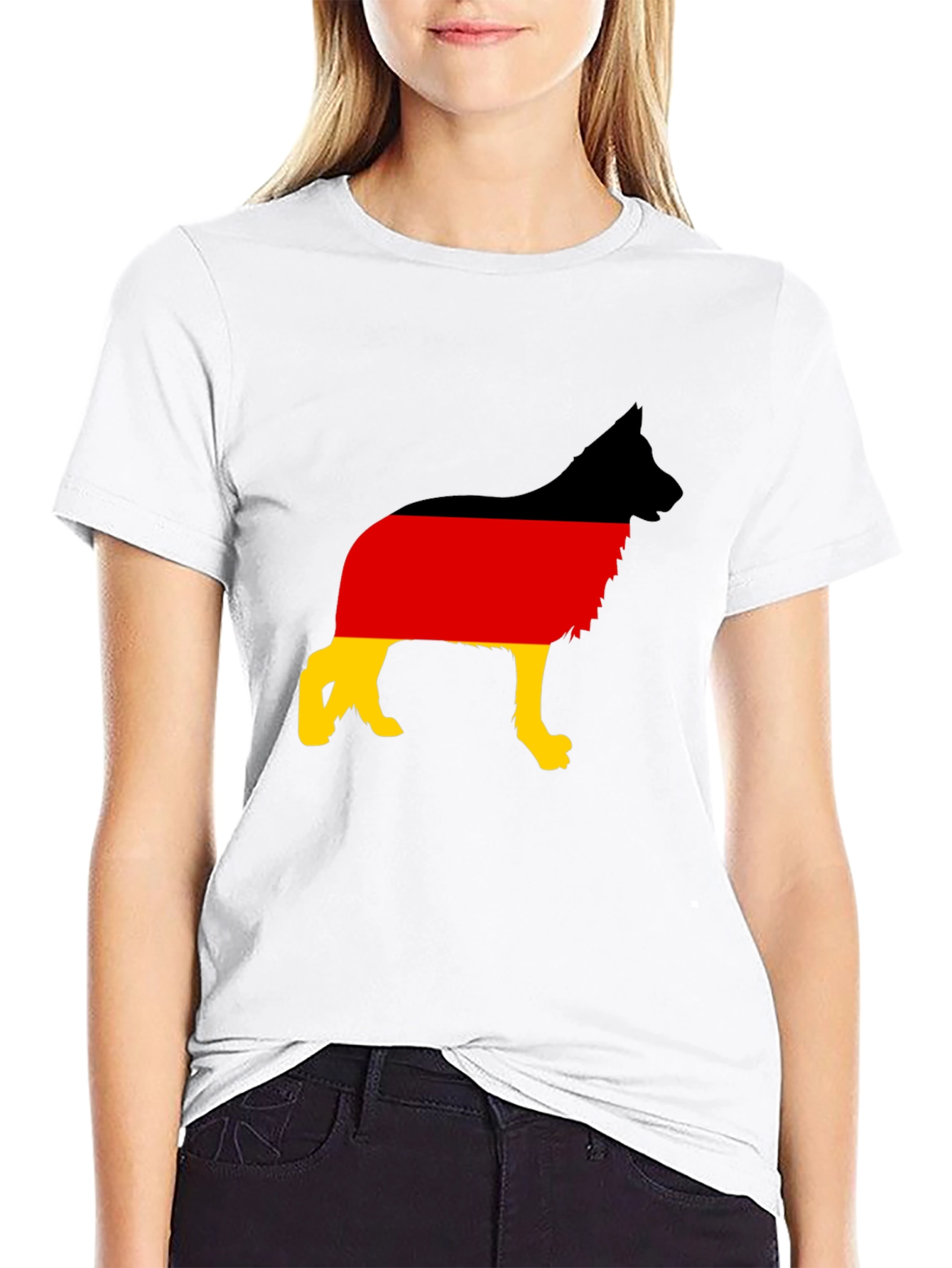 German Shepherd Flag T-Shirt - Deutschland Dog Tee