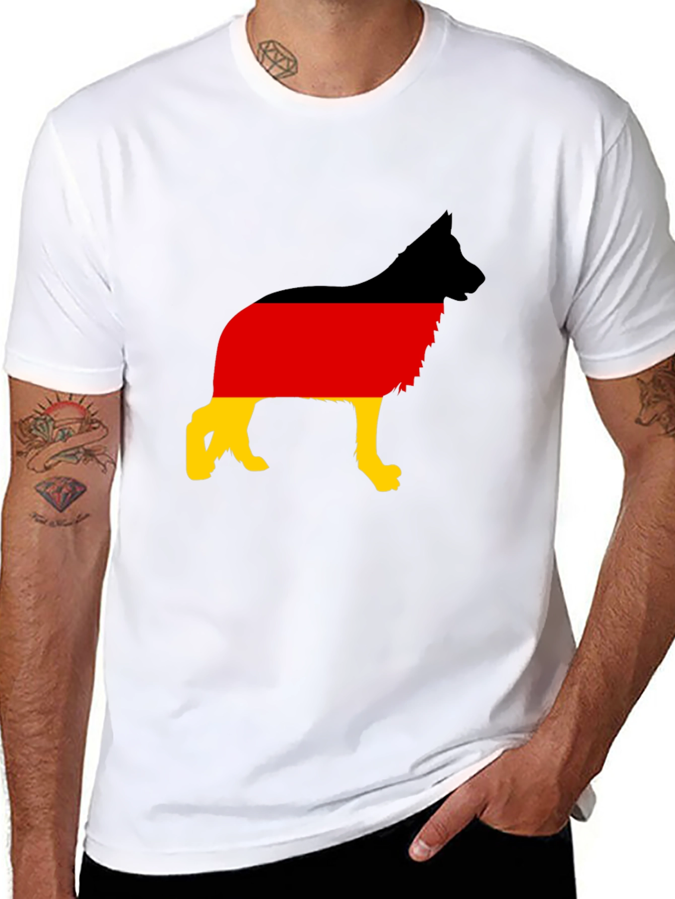 German Shepherd Flag T-Shirt - Deutschland Dog Tee
