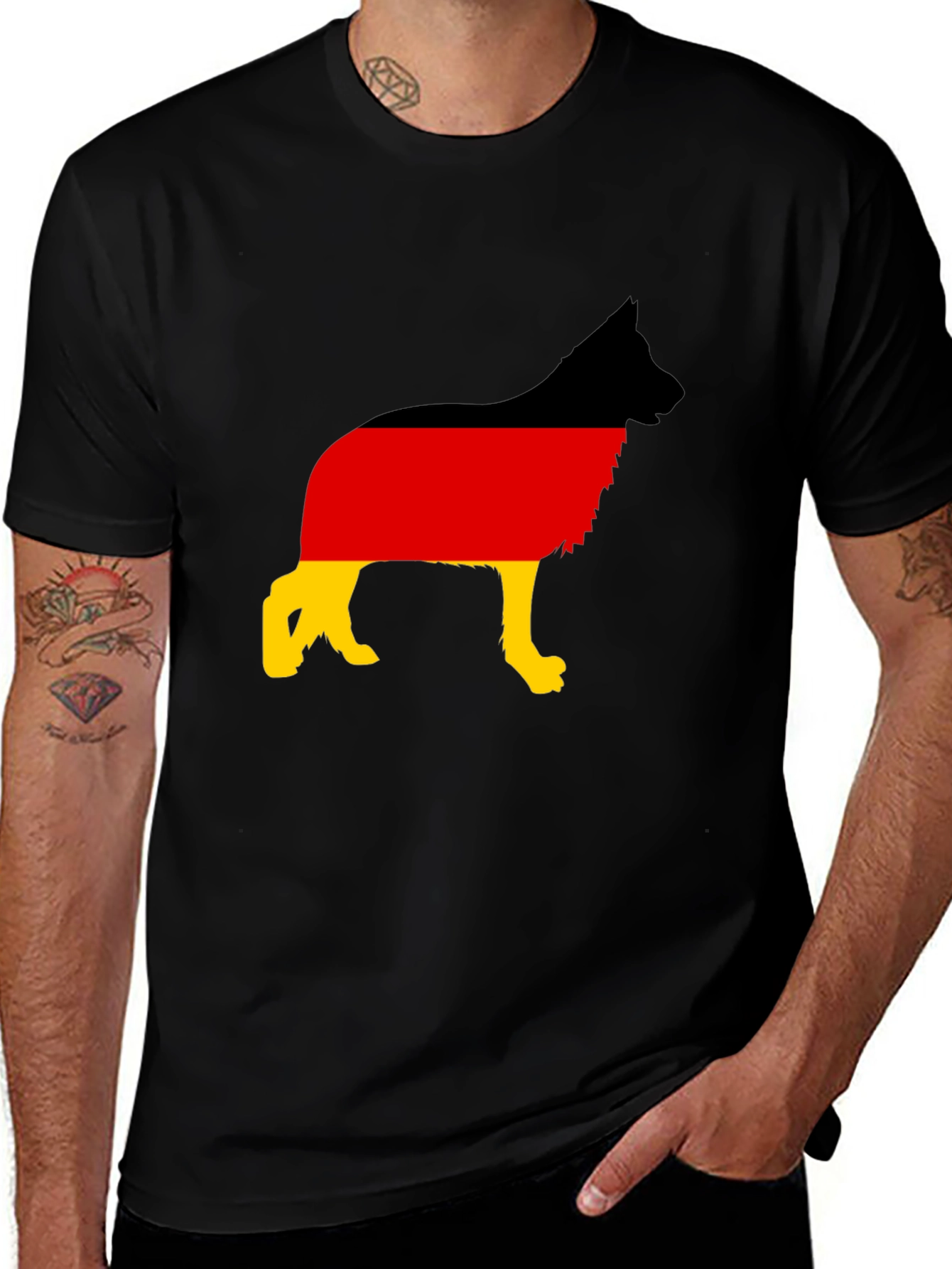 German Shepherd Flag T-Shirt - Deutschland Dog Tee