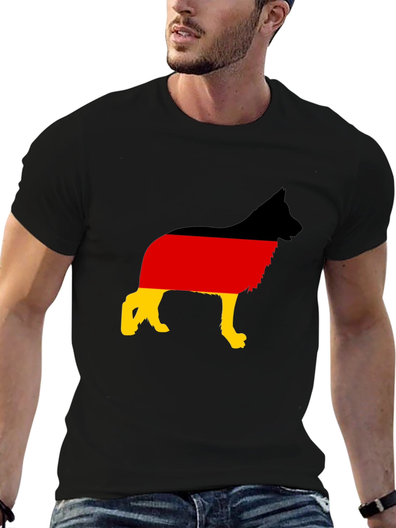 German Shepherd Flag T-Shirt - Deutschland Dog Tee