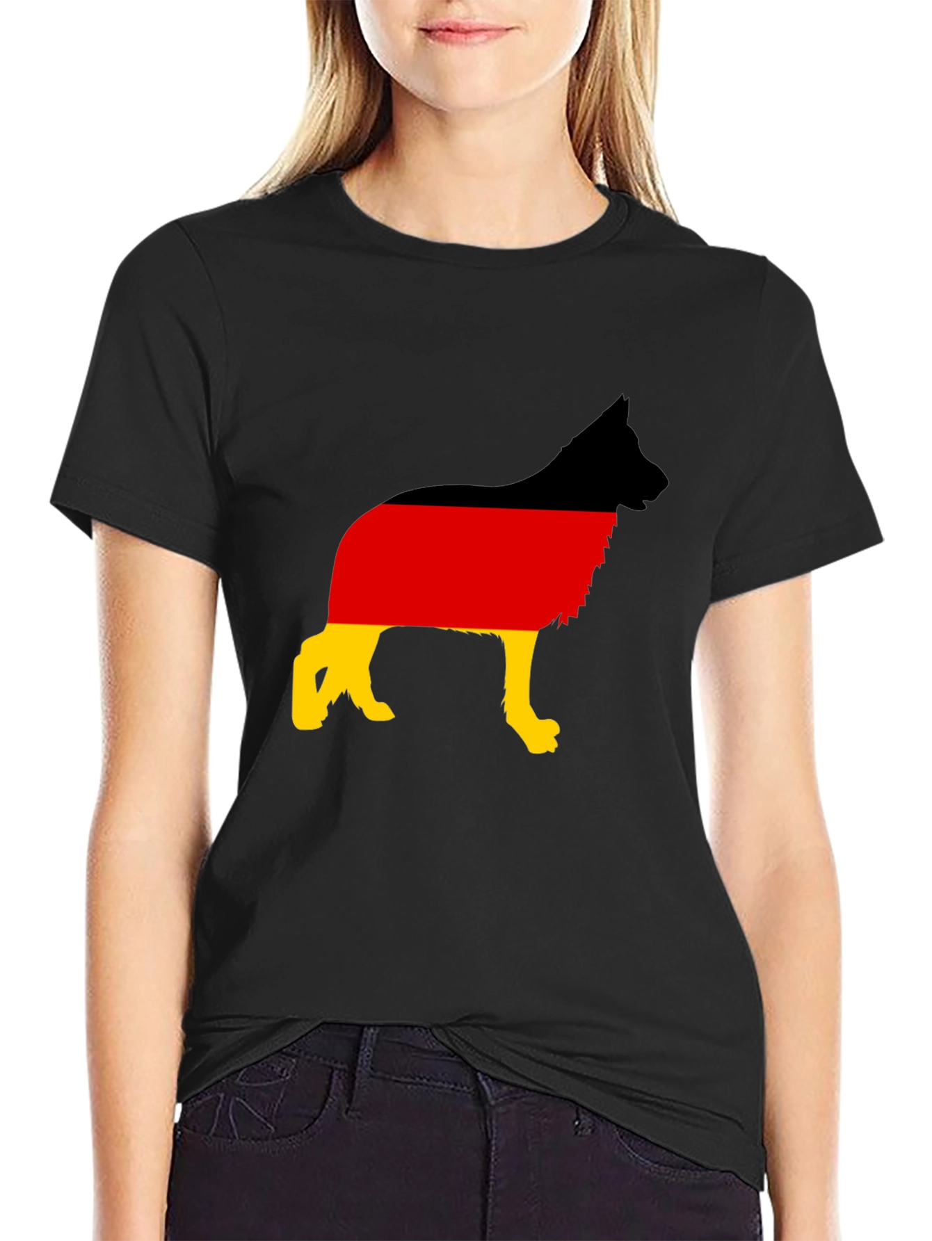 German Shepherd Flag T-Shirt - Deutschland Dog Tee