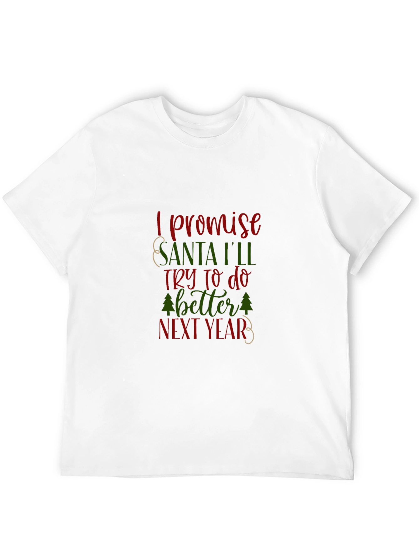 I Promise Santa T-Shirt - Christmas Holiday Apparel