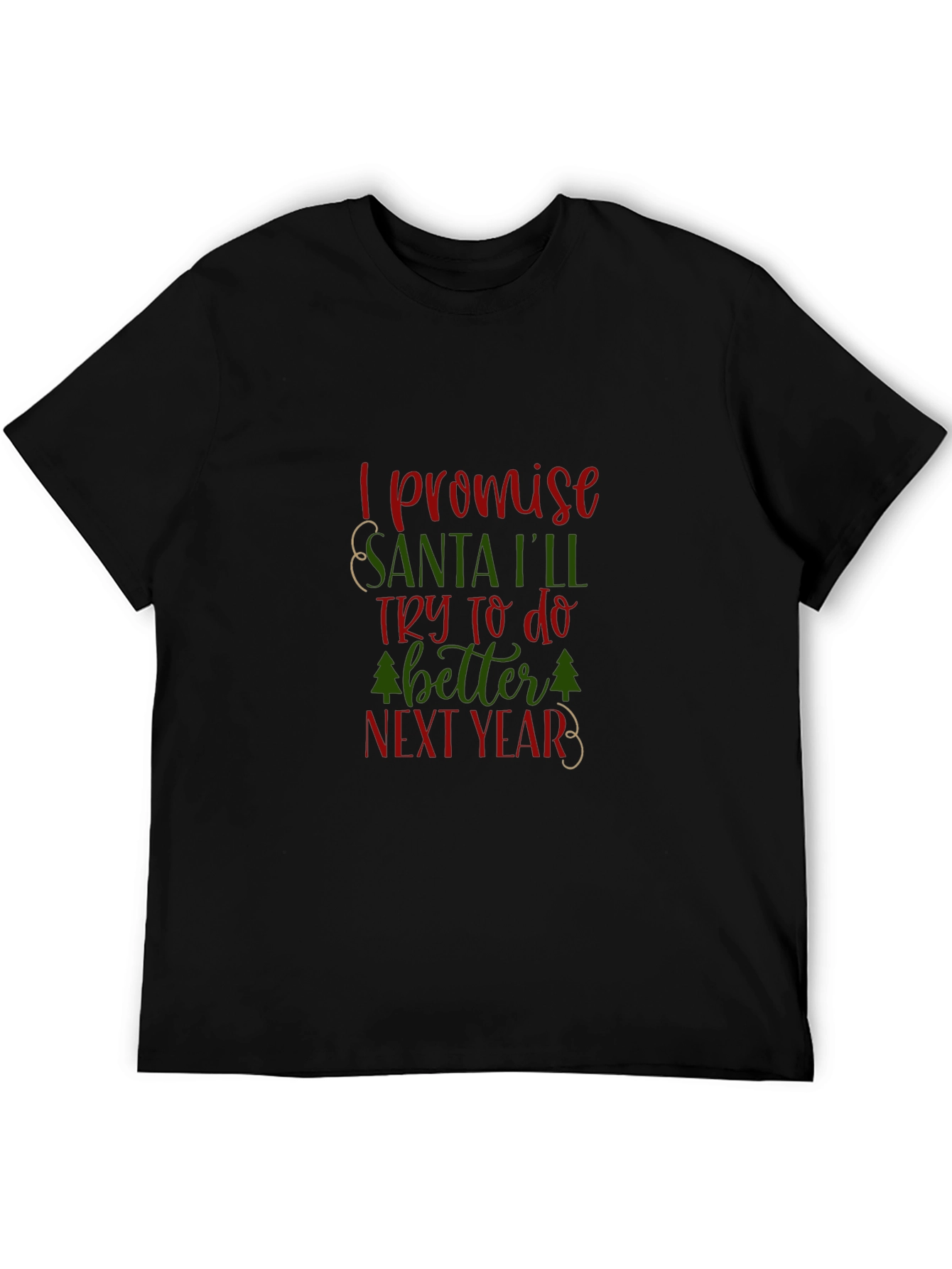 I Promise Santa T-Shirt - Christmas Holiday Apparel