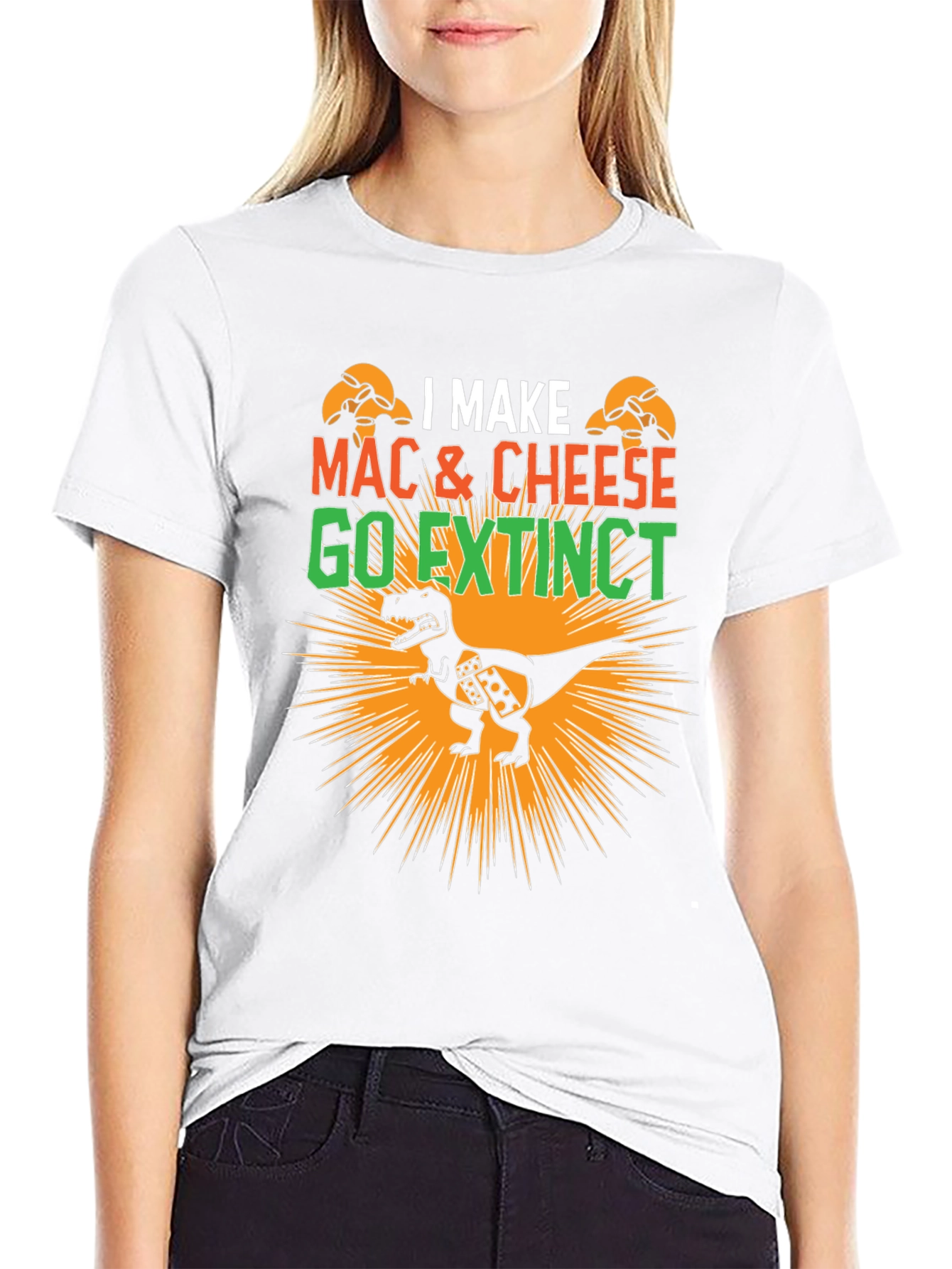 Mac & Cheese T-Rex Graphic T-Shirt