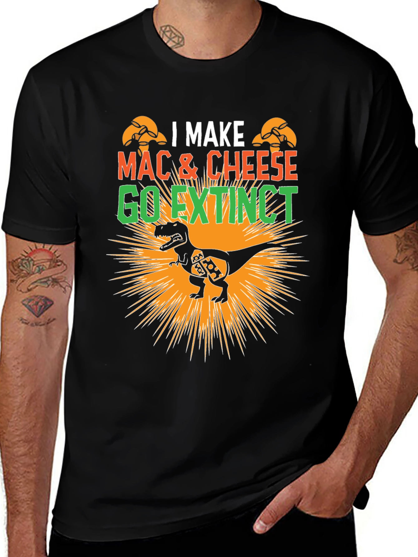 Mac & Cheese T-Rex Graphic T-Shirt