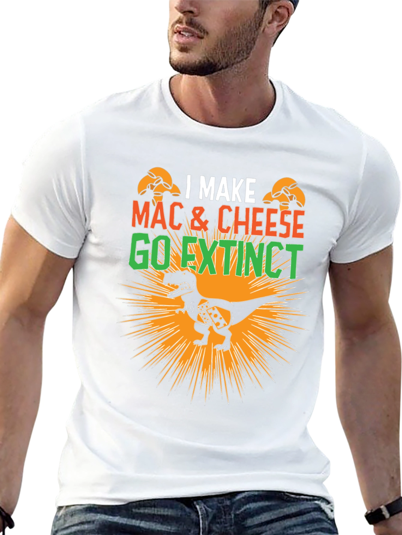 Mac & Cheese T-Rex Graphic T-Shirt