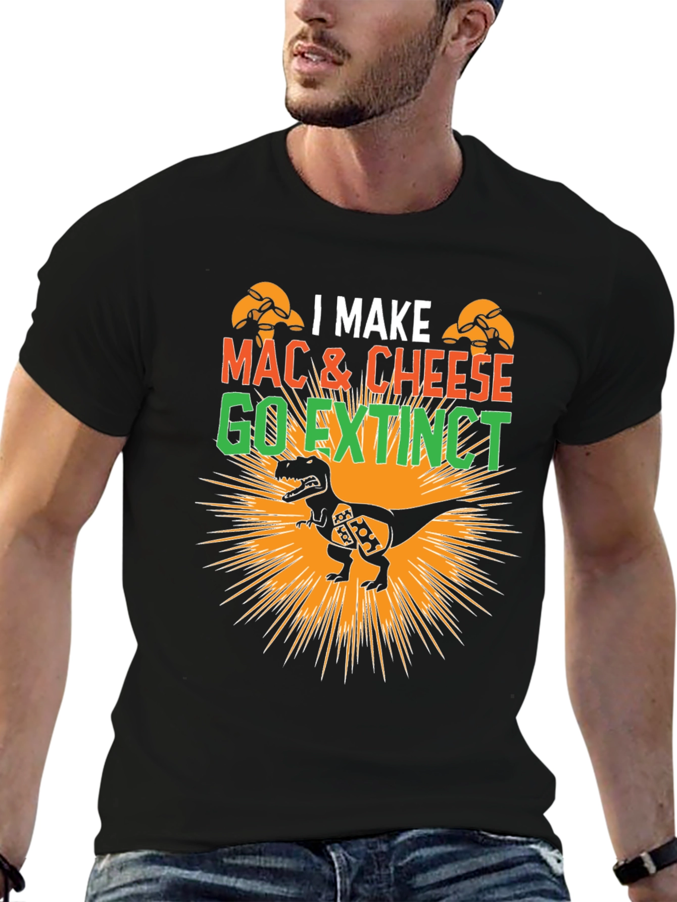 Mac & Cheese T-Rex Graphic T-Shirt