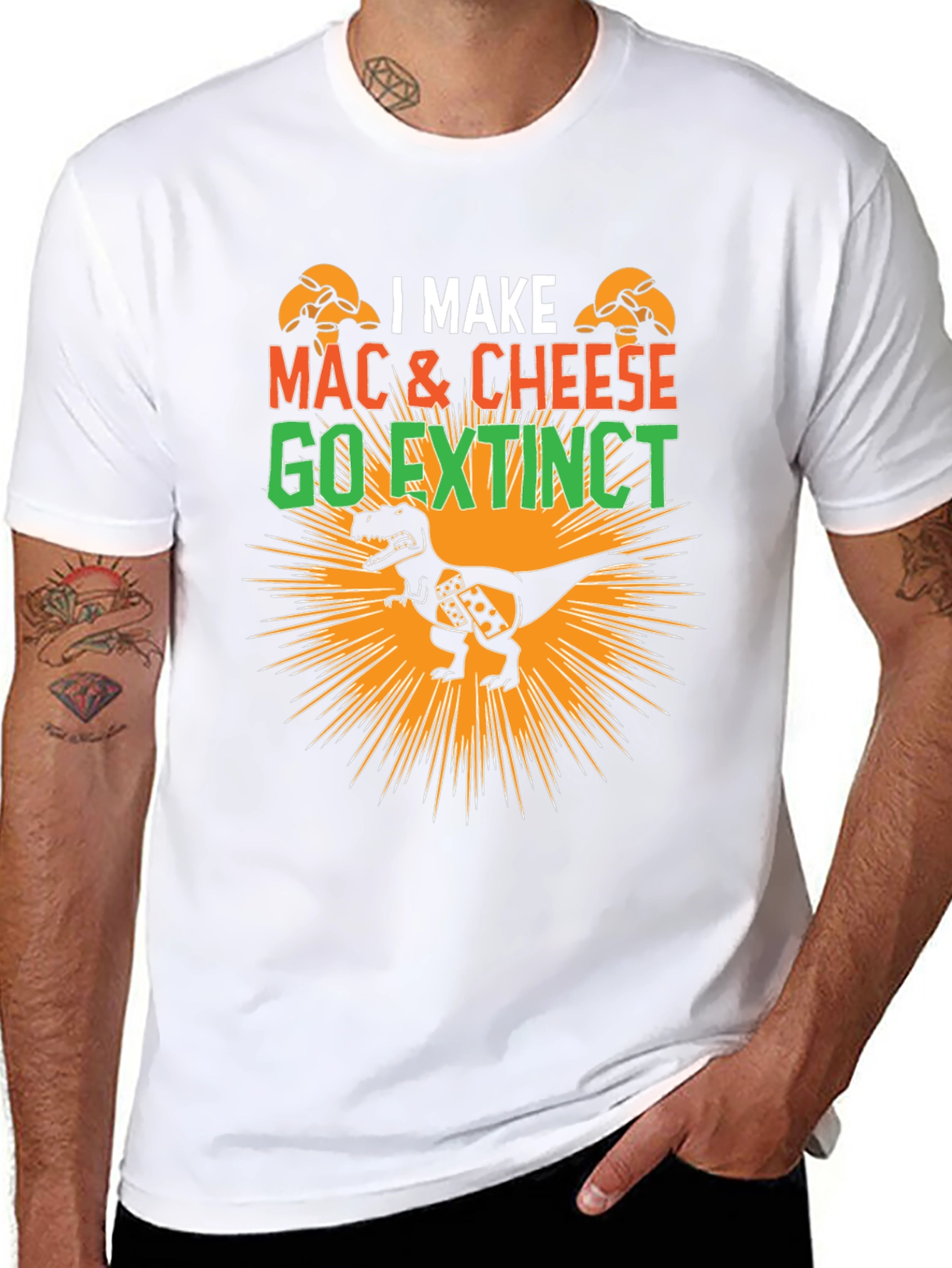 Mac & Cheese T-Rex Graphic T-Shirt