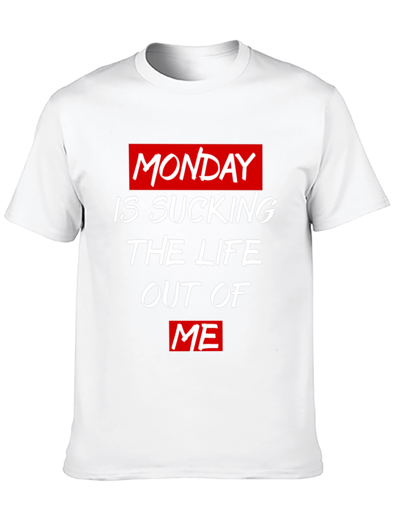 Monday Life Sucking T-Shirt - Black Cotton Tee