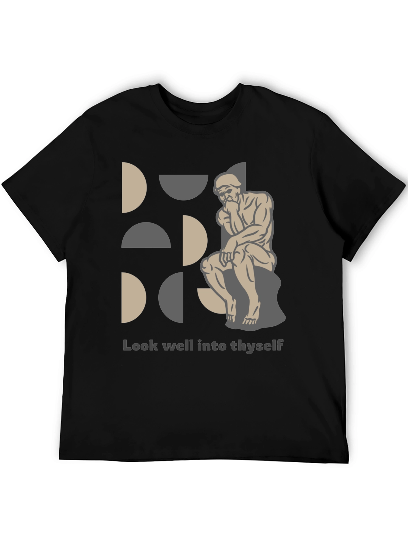Philosophical Graphic Tee - Look Well Into Thyself