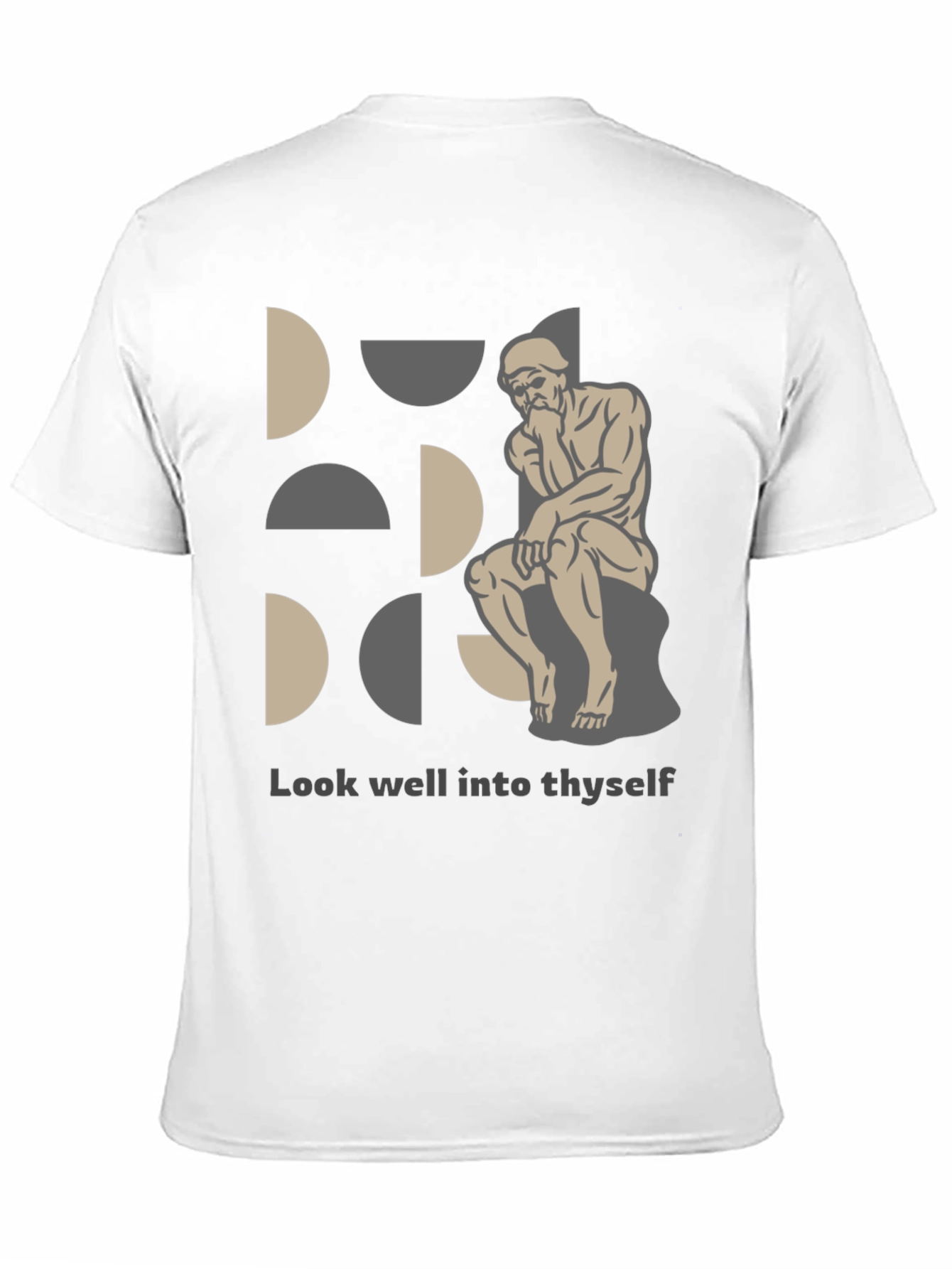 Philosophical Graphic Tee - Look Well Into Thyself