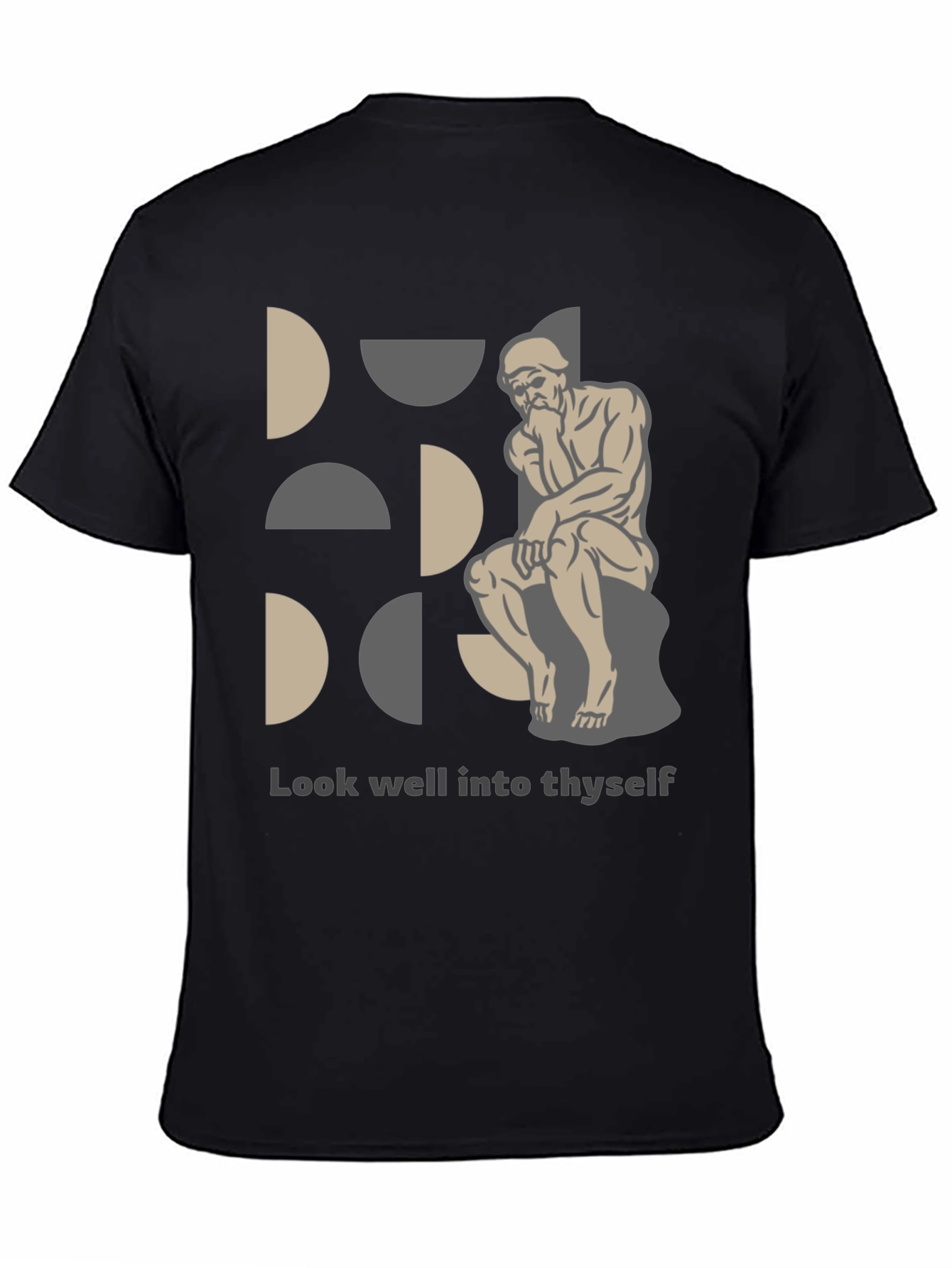 Philosophical Graphic Tee - Look Well Into Thyself