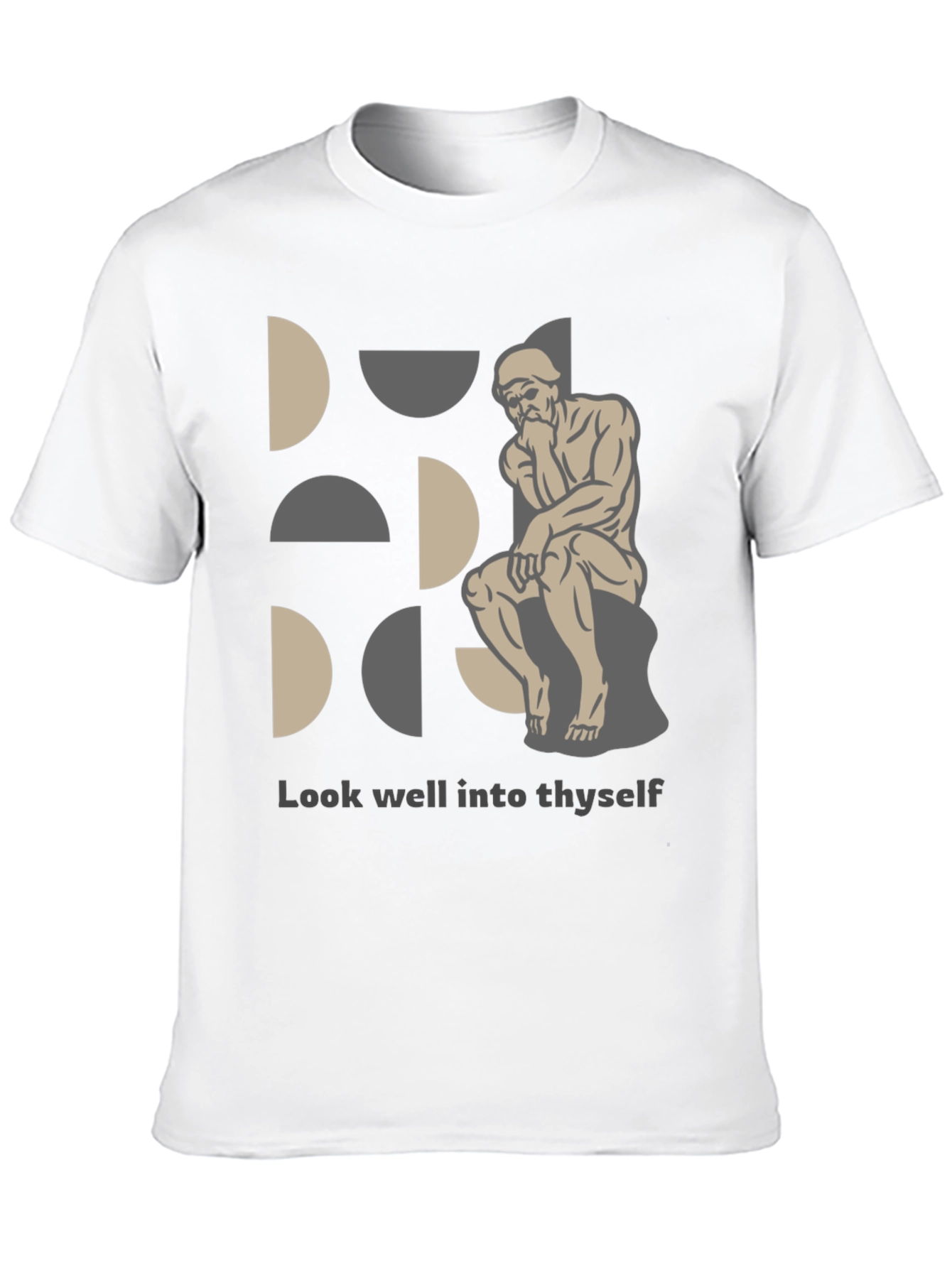 Philosophical Graphic Tee - Look Well Into Thyself