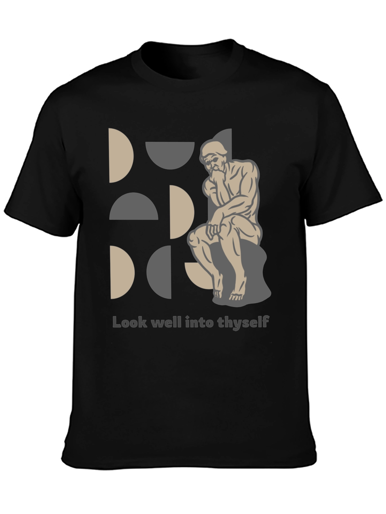 Philosophical Graphic Tee - Look Well Into Thyself
