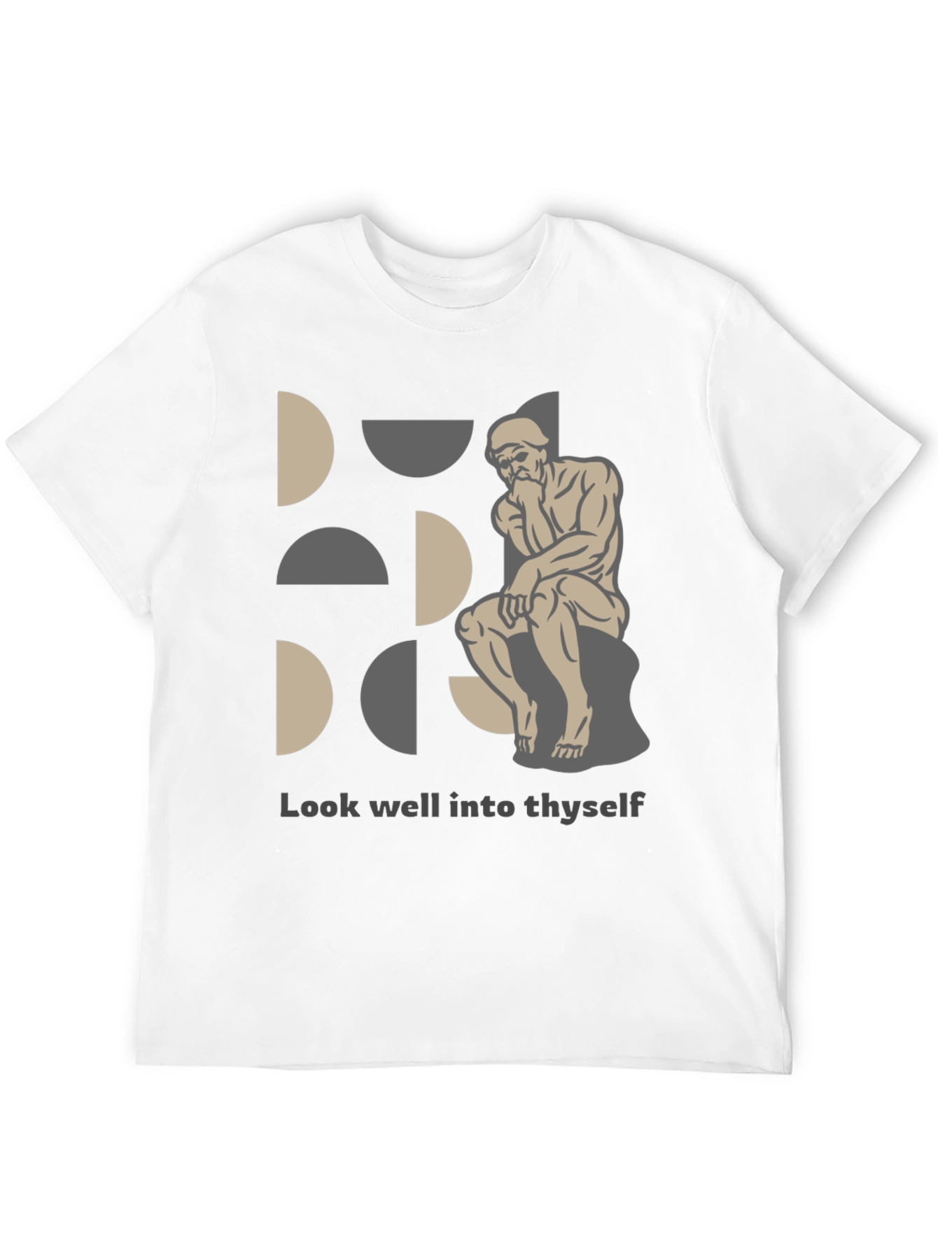 Philosophical Graphic Tee - Look Well Into Thyself