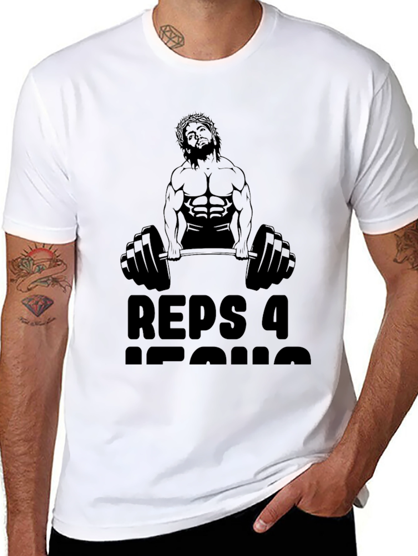 Reps 4 Jesus Black Graphic T-Shirt