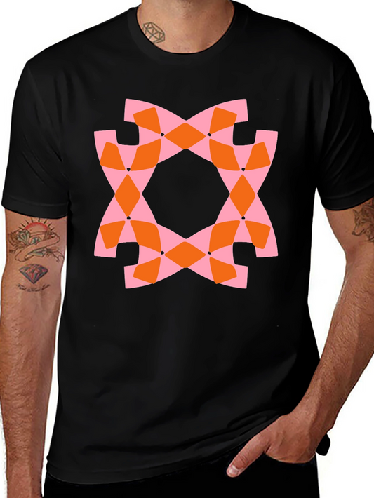 Abstract Geometric Print Tee