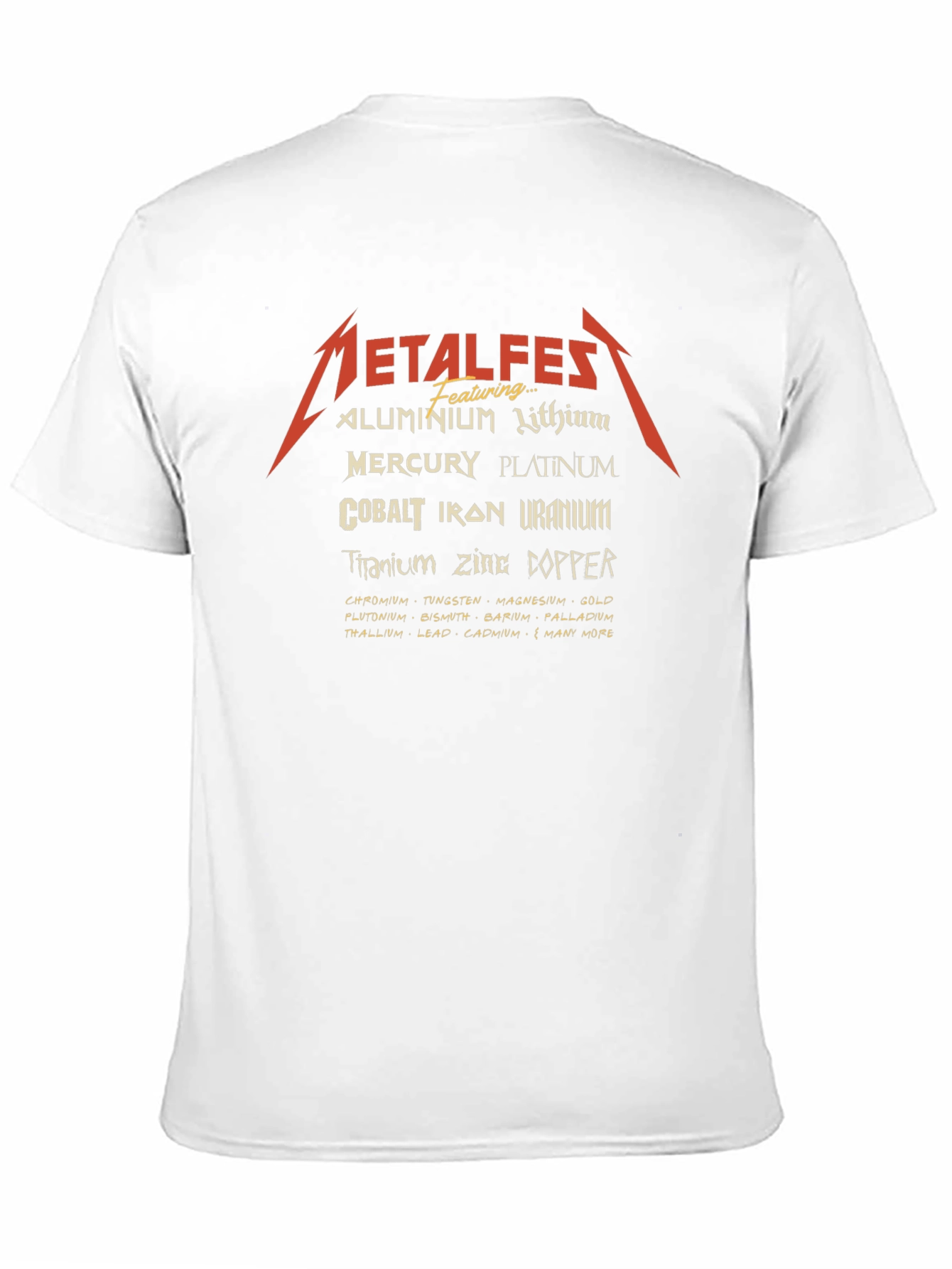 MetalFes T-Shirt - Periodic Table of Metal Elements