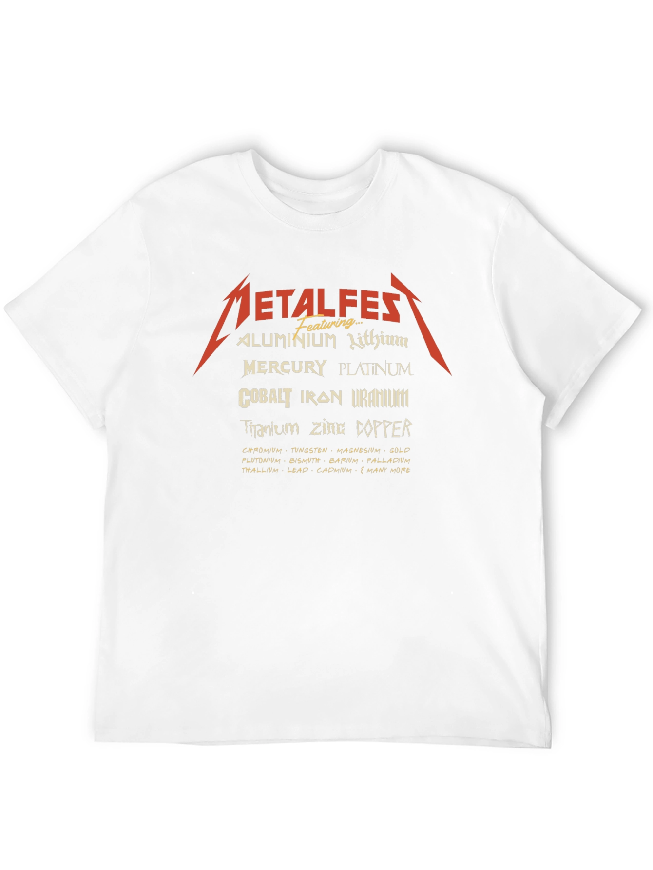 MetalFes T-Shirt - Periodic Table of Metal Elements