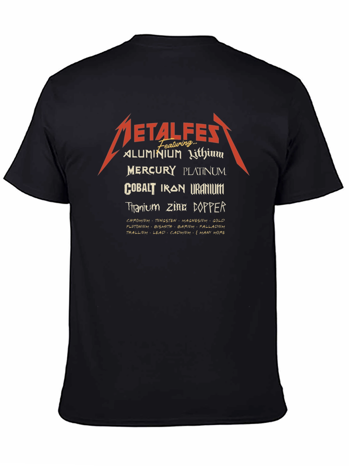MetalFes T-Shirt - Periodic Table of Metal Elements