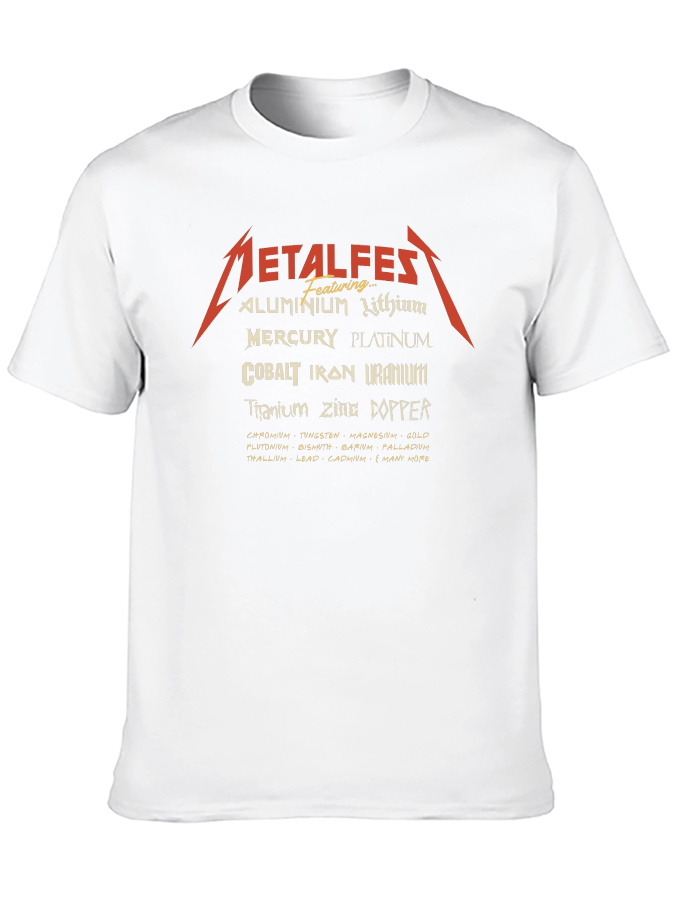 MetalFes T-Shirt - Periodic Table of Metal Elements