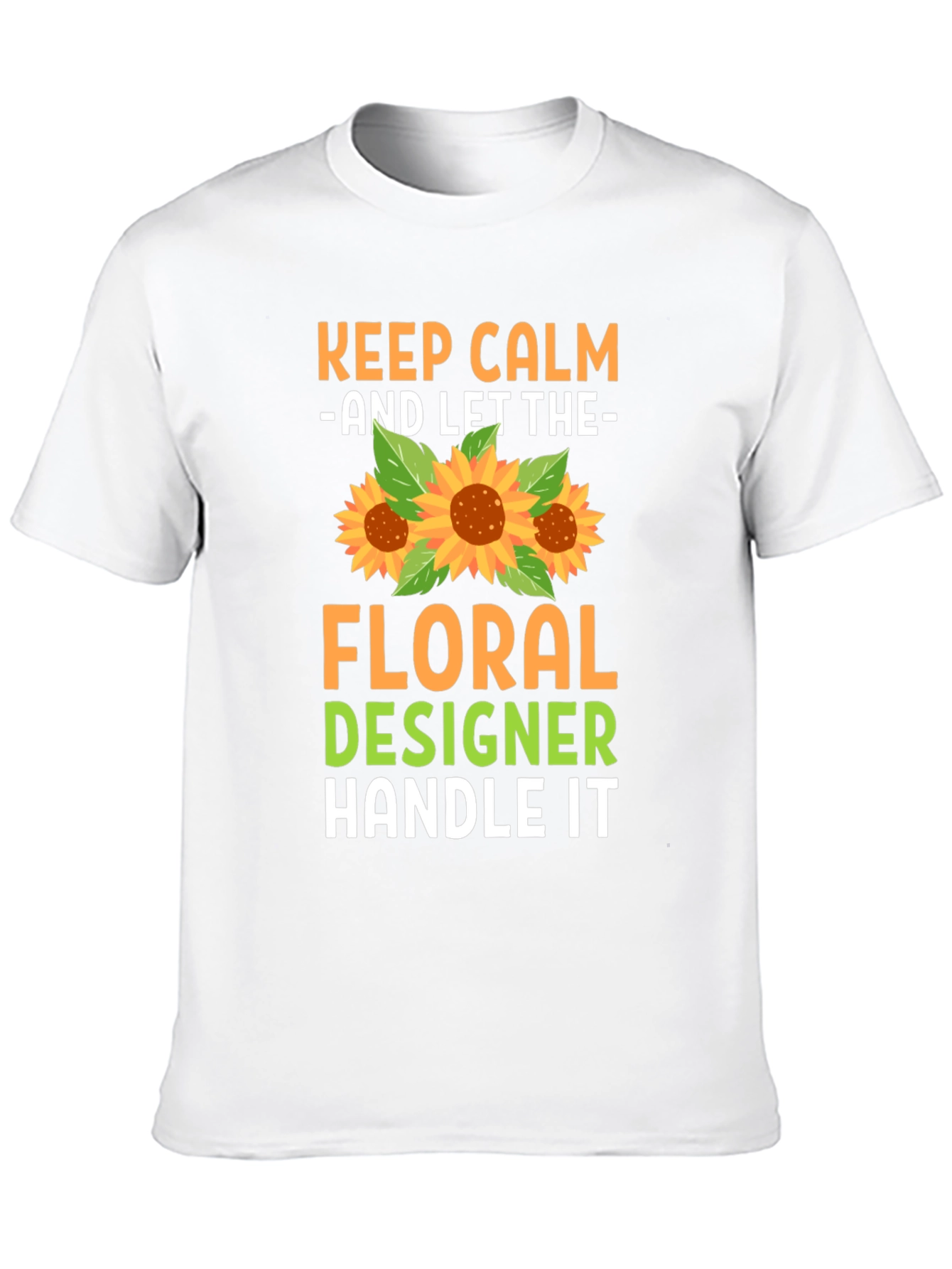 Keep Calm Floral Designer T-Shirt