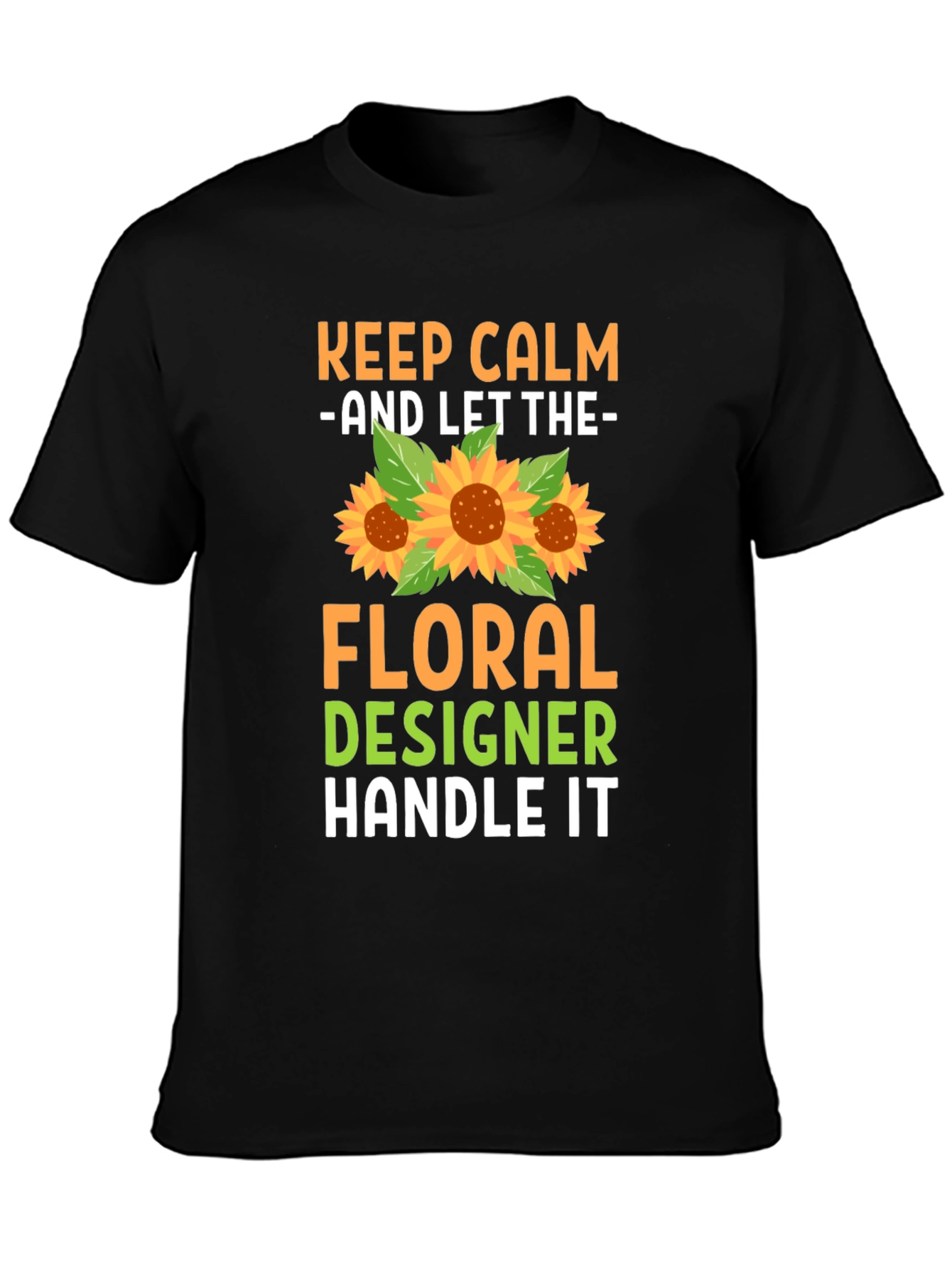 Keep Calm Floral Designer T-Shirt
