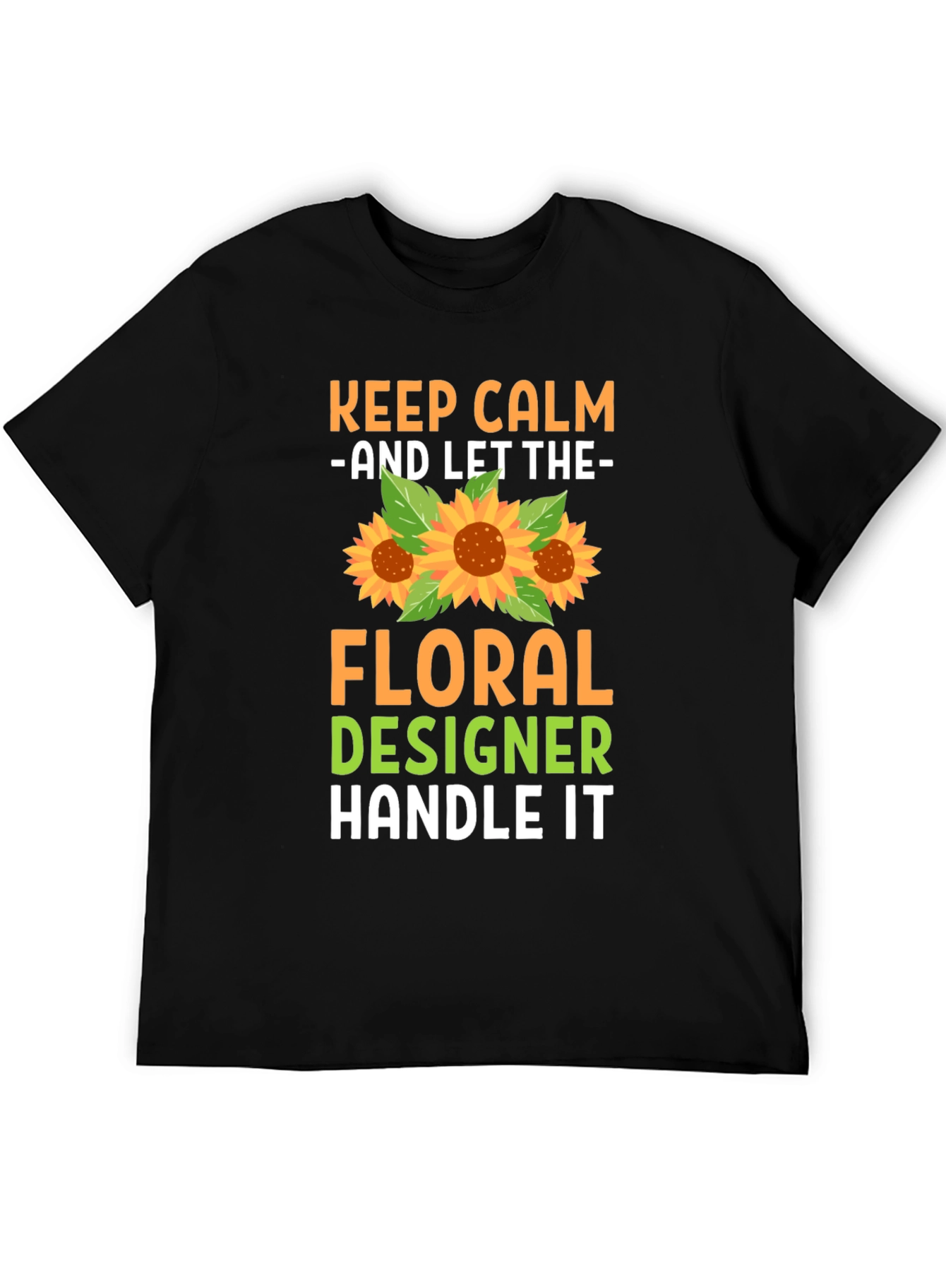Keep Calm Floral Designer T-Shirt